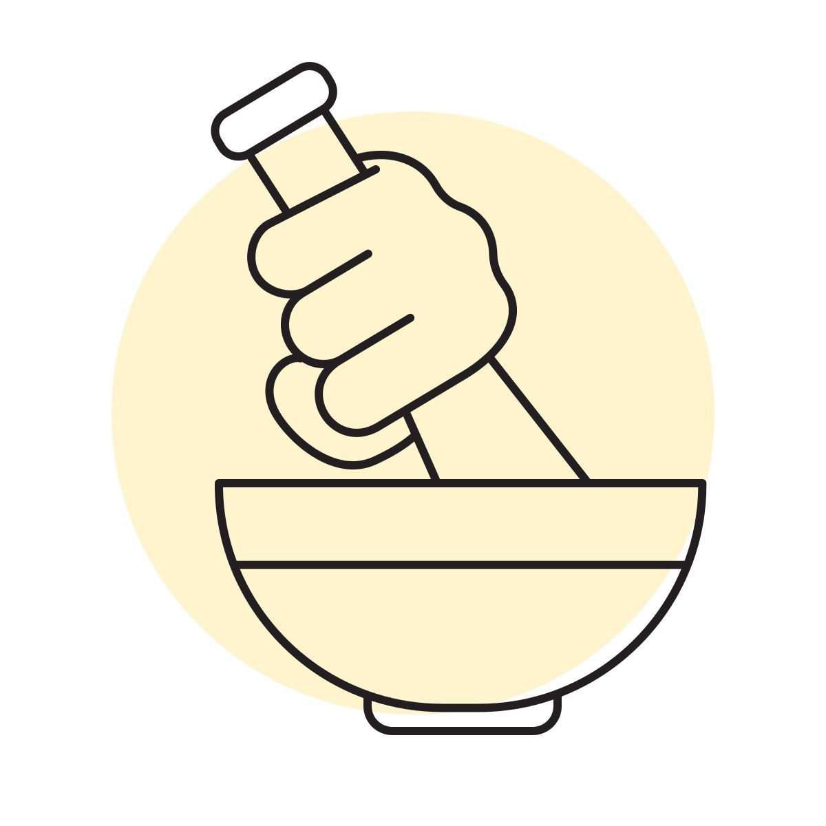 handsy style mortaio e pestello icon