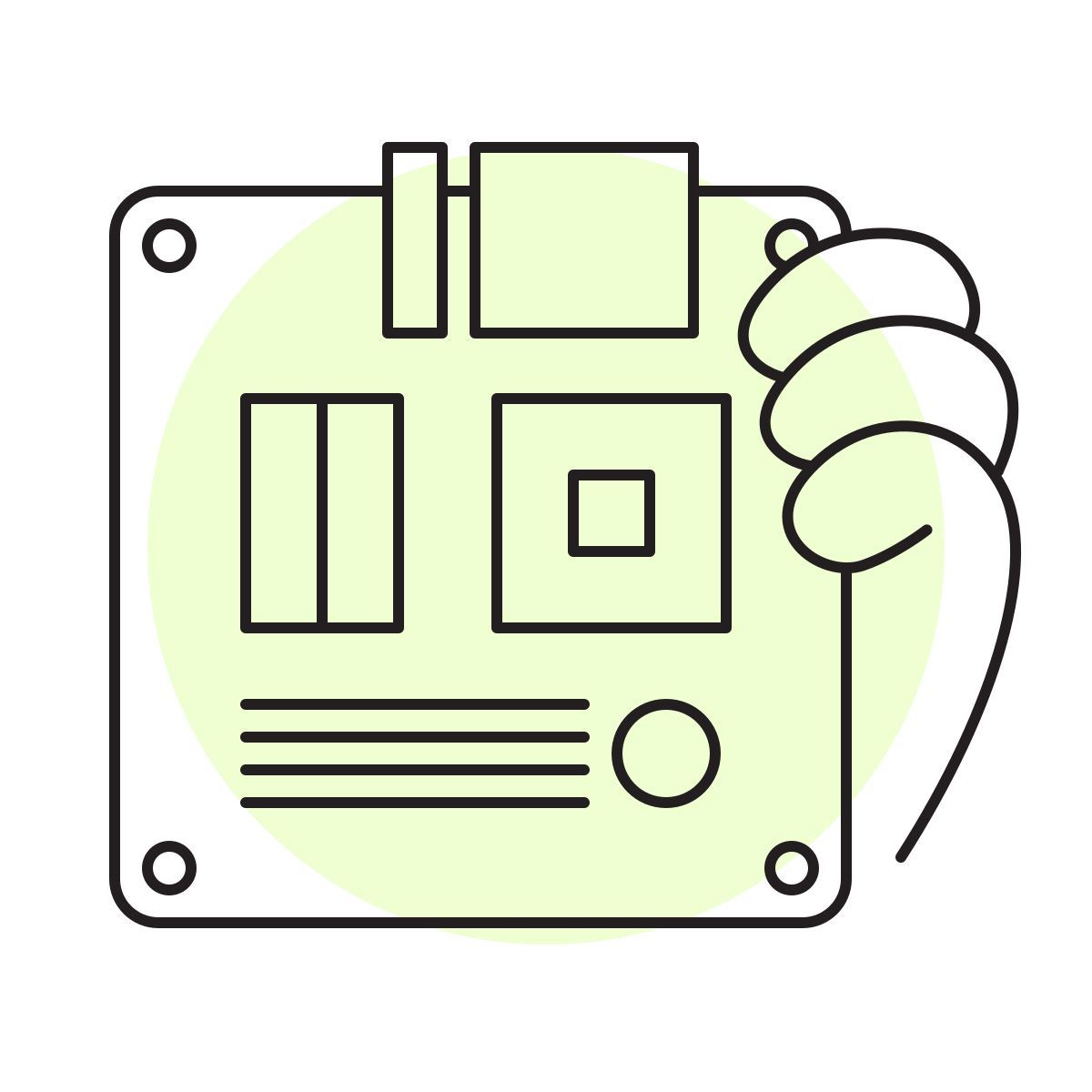 handsy style placa base icon