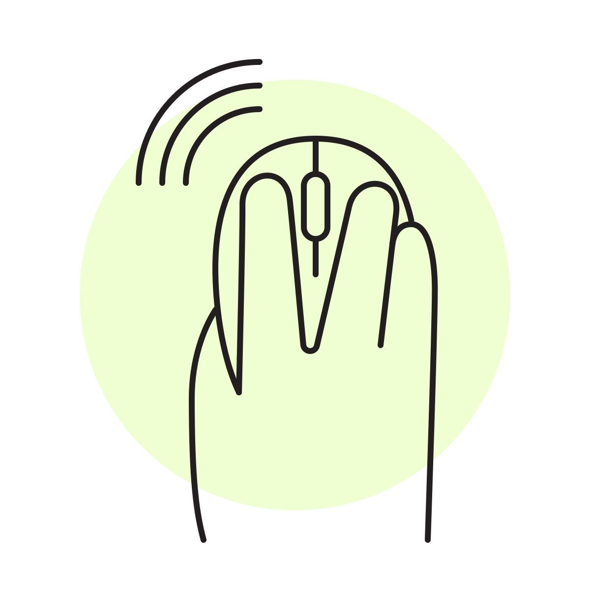 handsy style clique esquerdo do mouse icon