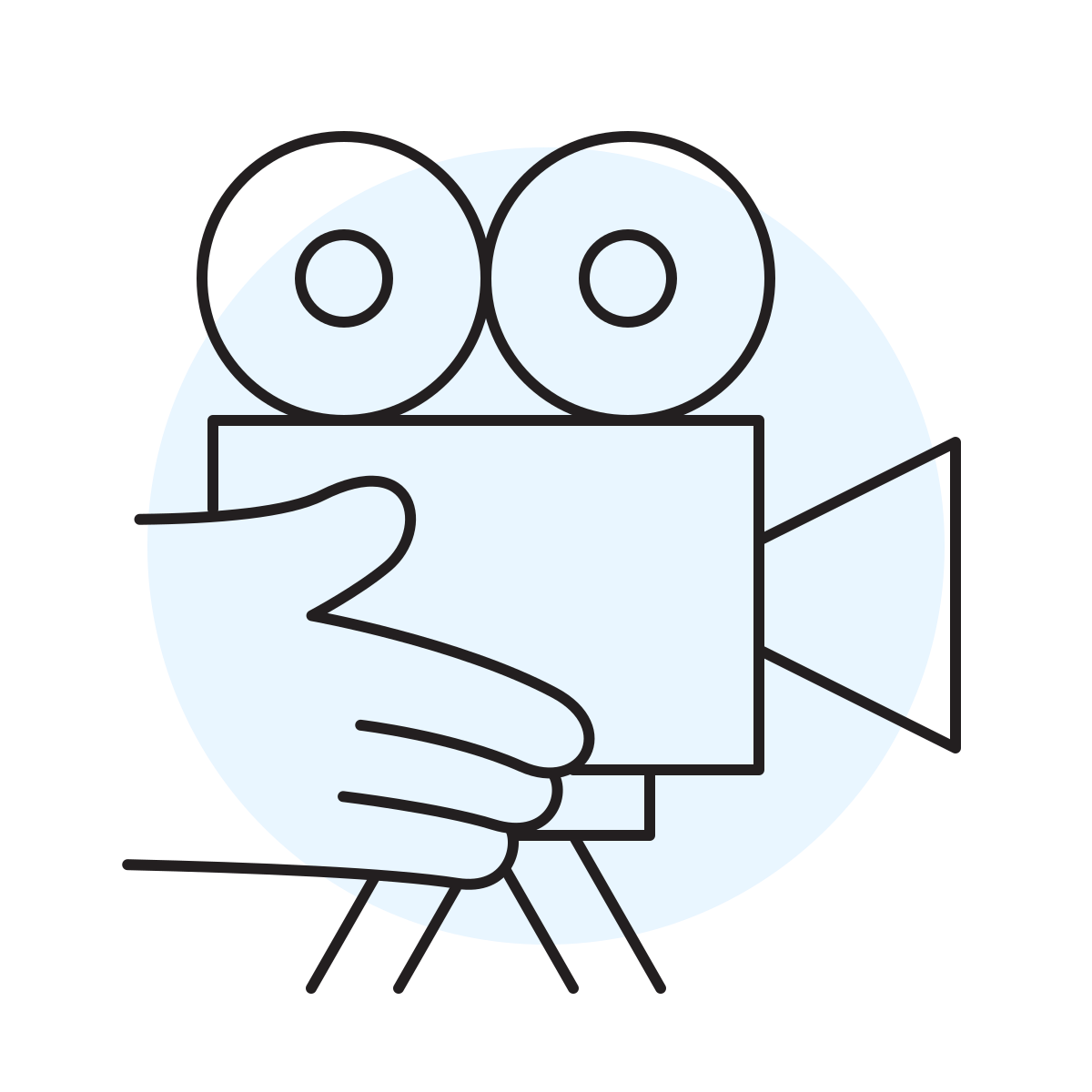 handsy style movie projector icon