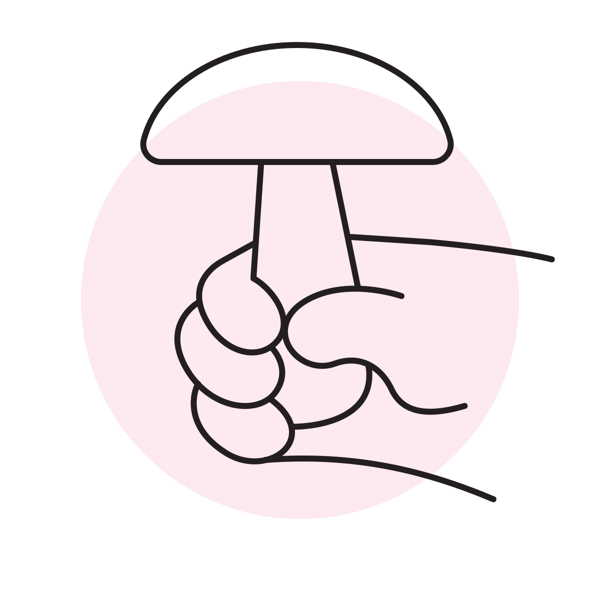 handsy style mushroom icon