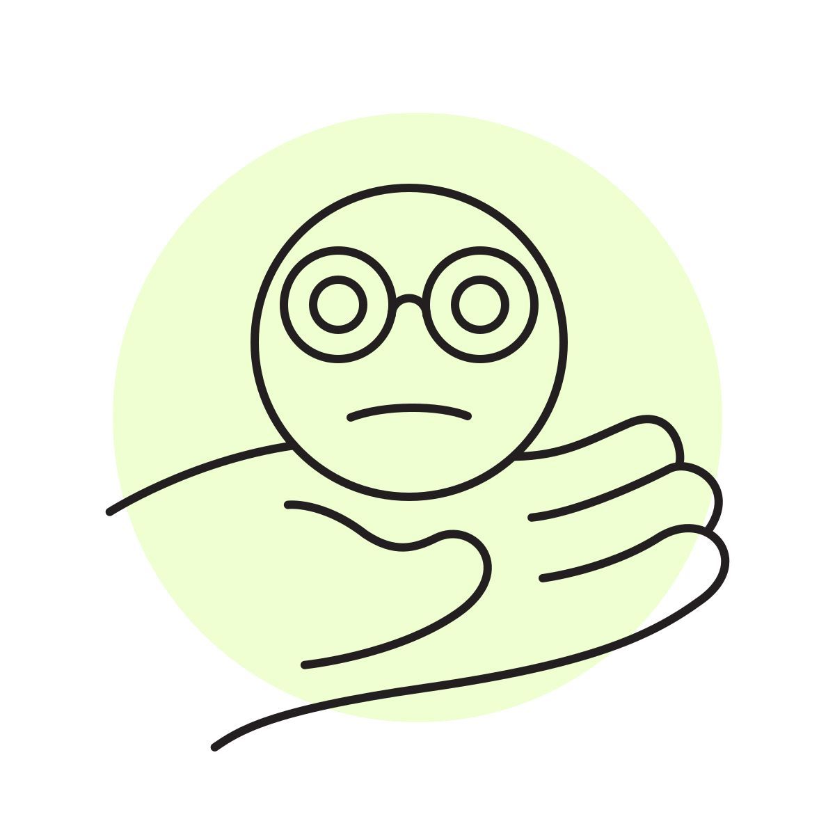 handsy style nerd face icon