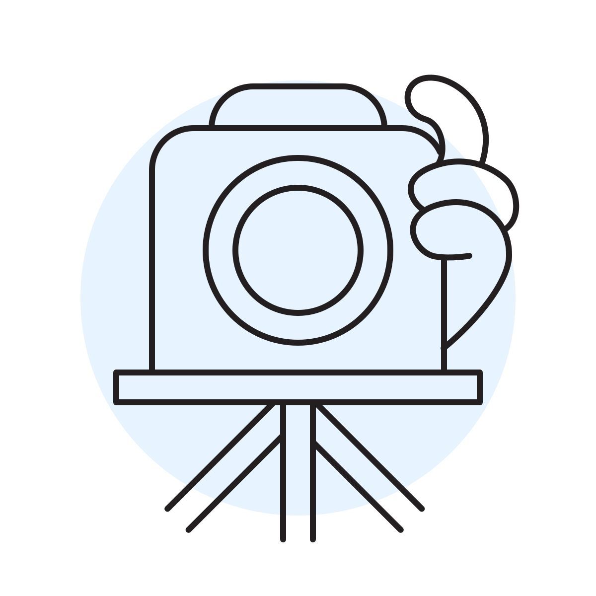 handsy style vintage camera icon