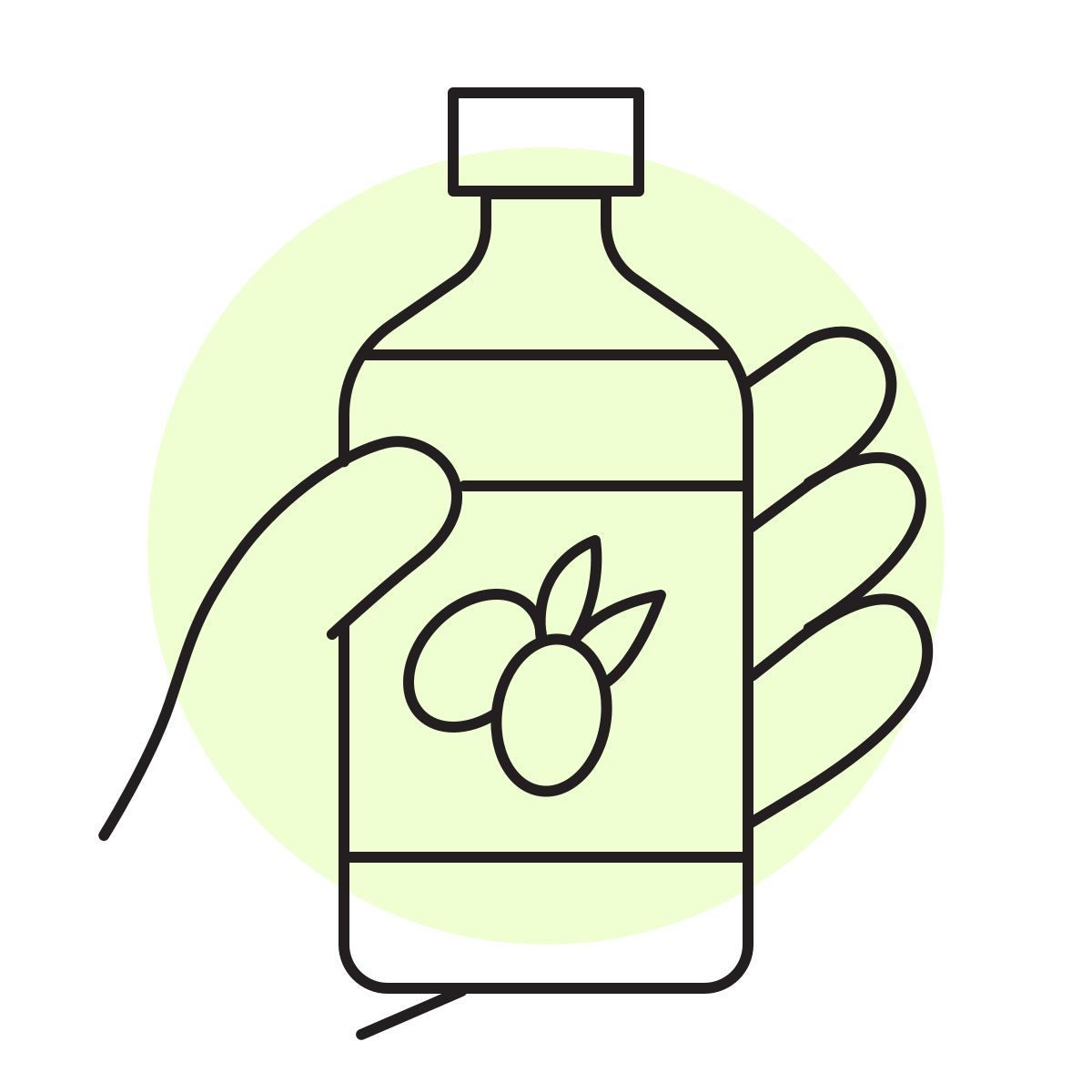 handsy style bouteille d'huile d'olive icon
