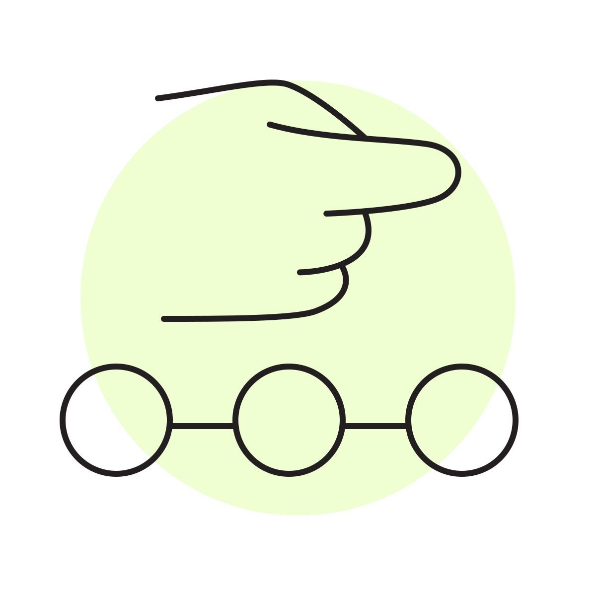 handsy style outgoing data icon