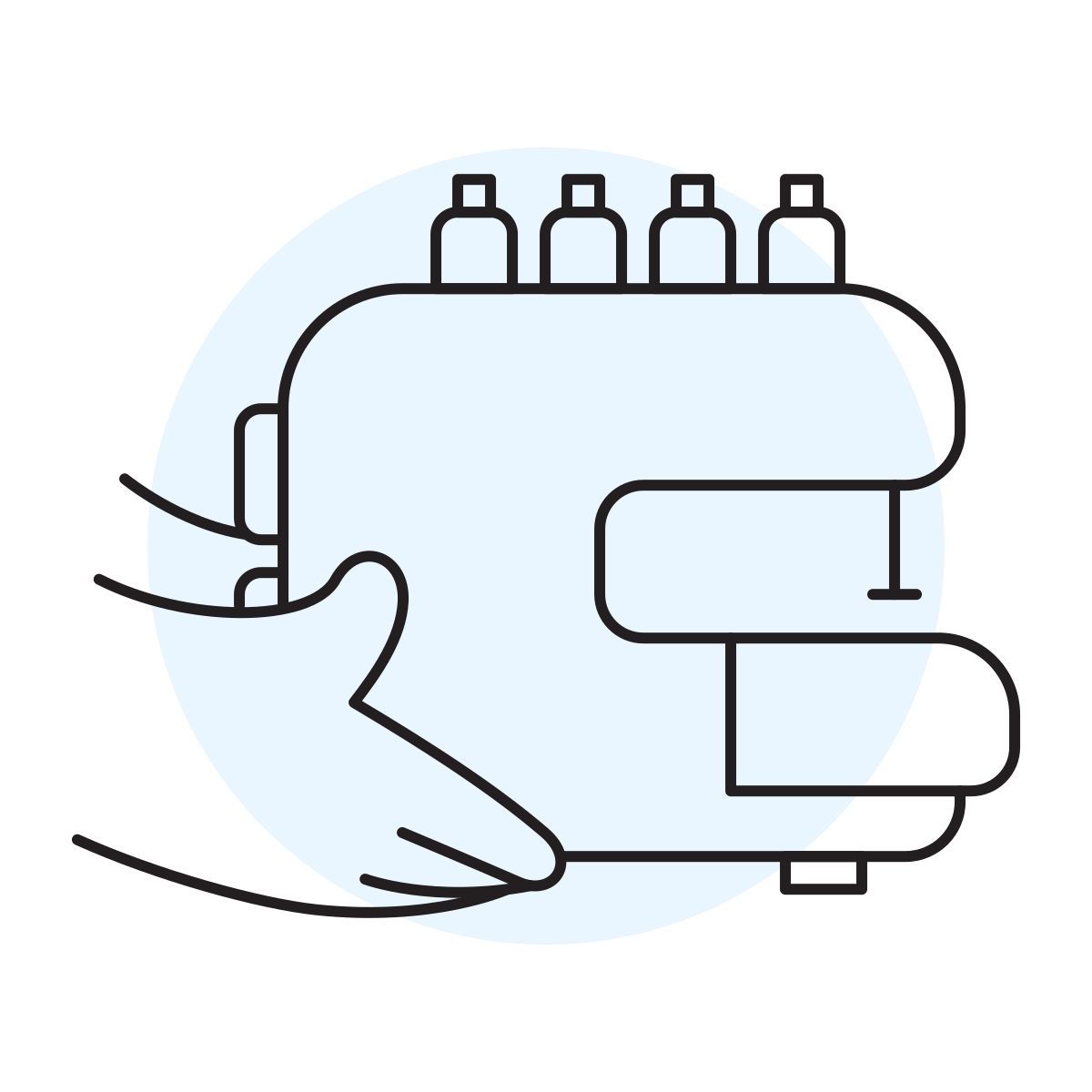 handsy style overlock machine icon