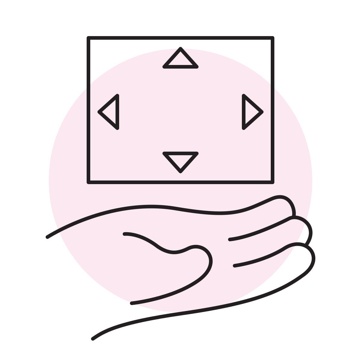 icon configuración de overscan handsy estilo