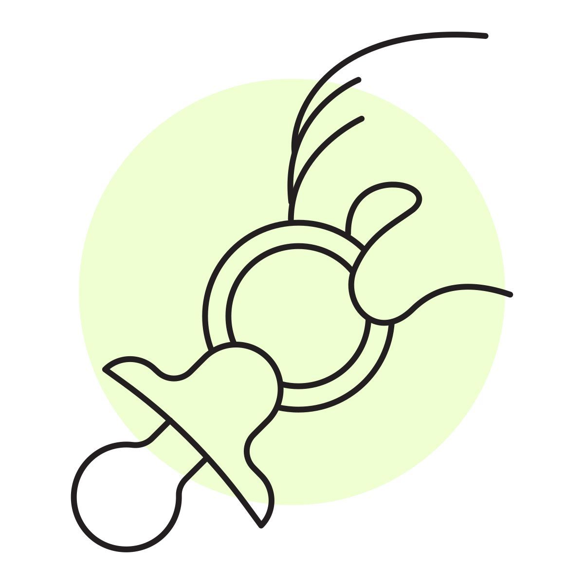 handsy style pacifier icon