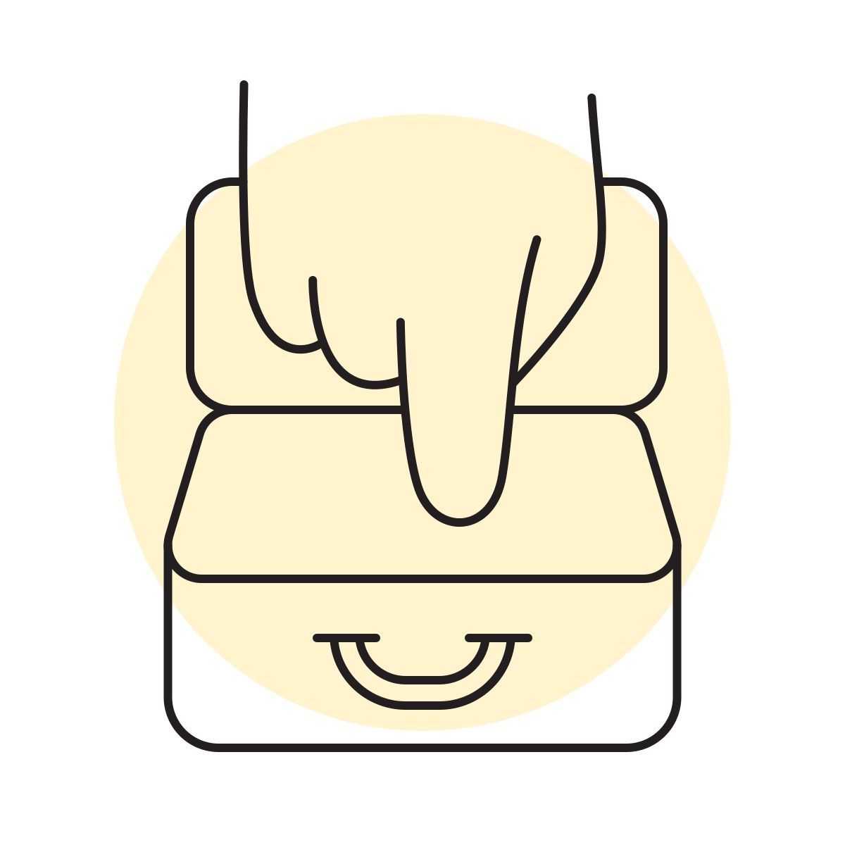 handsy style pack bagage icon
