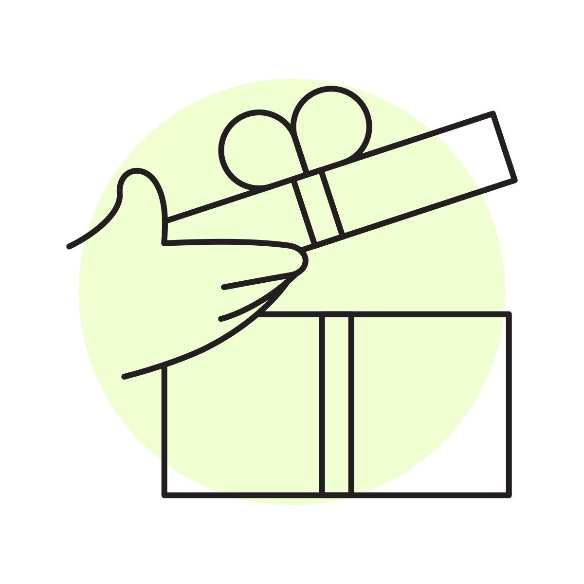 handsy style imballaggio icon