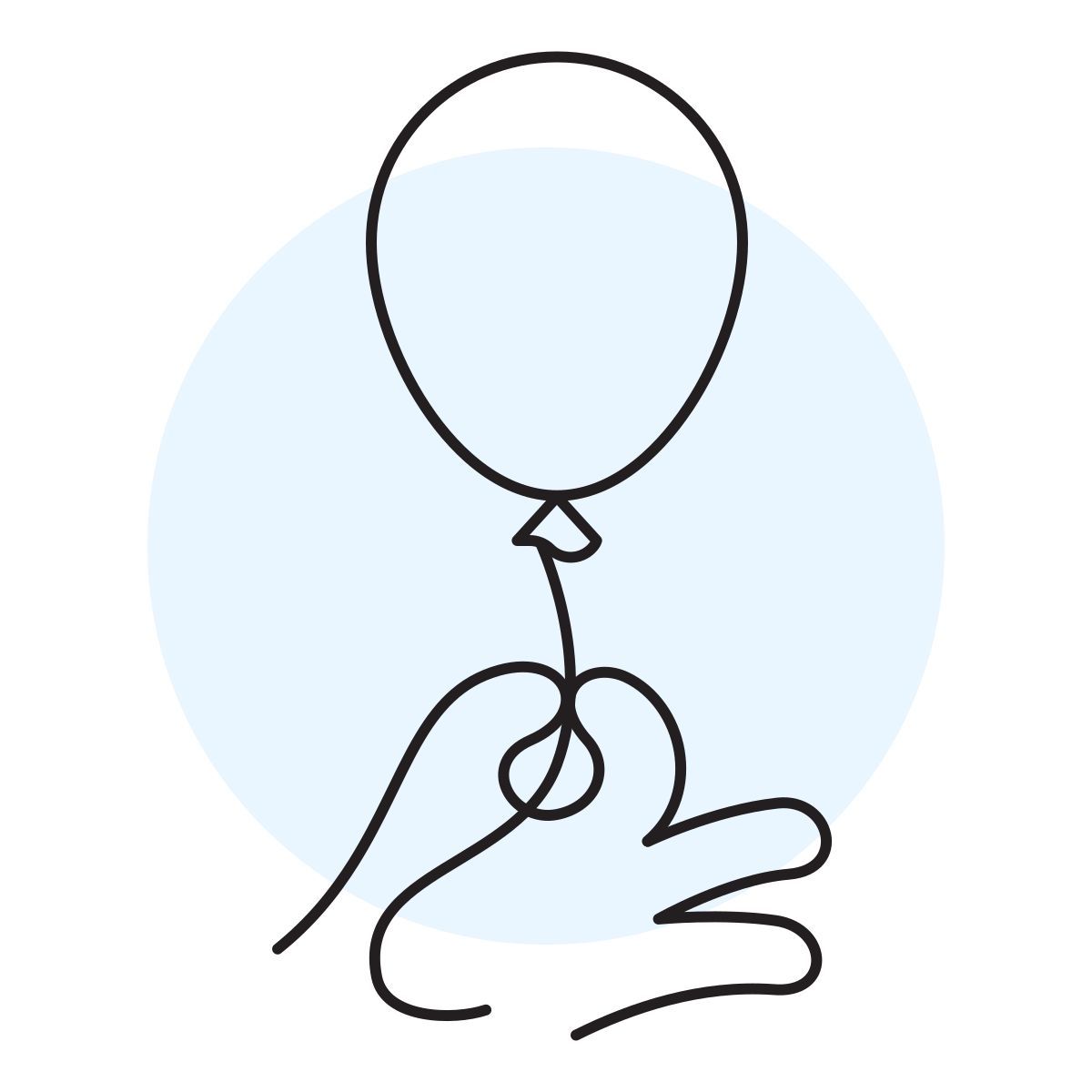 handsy style party baloon icon