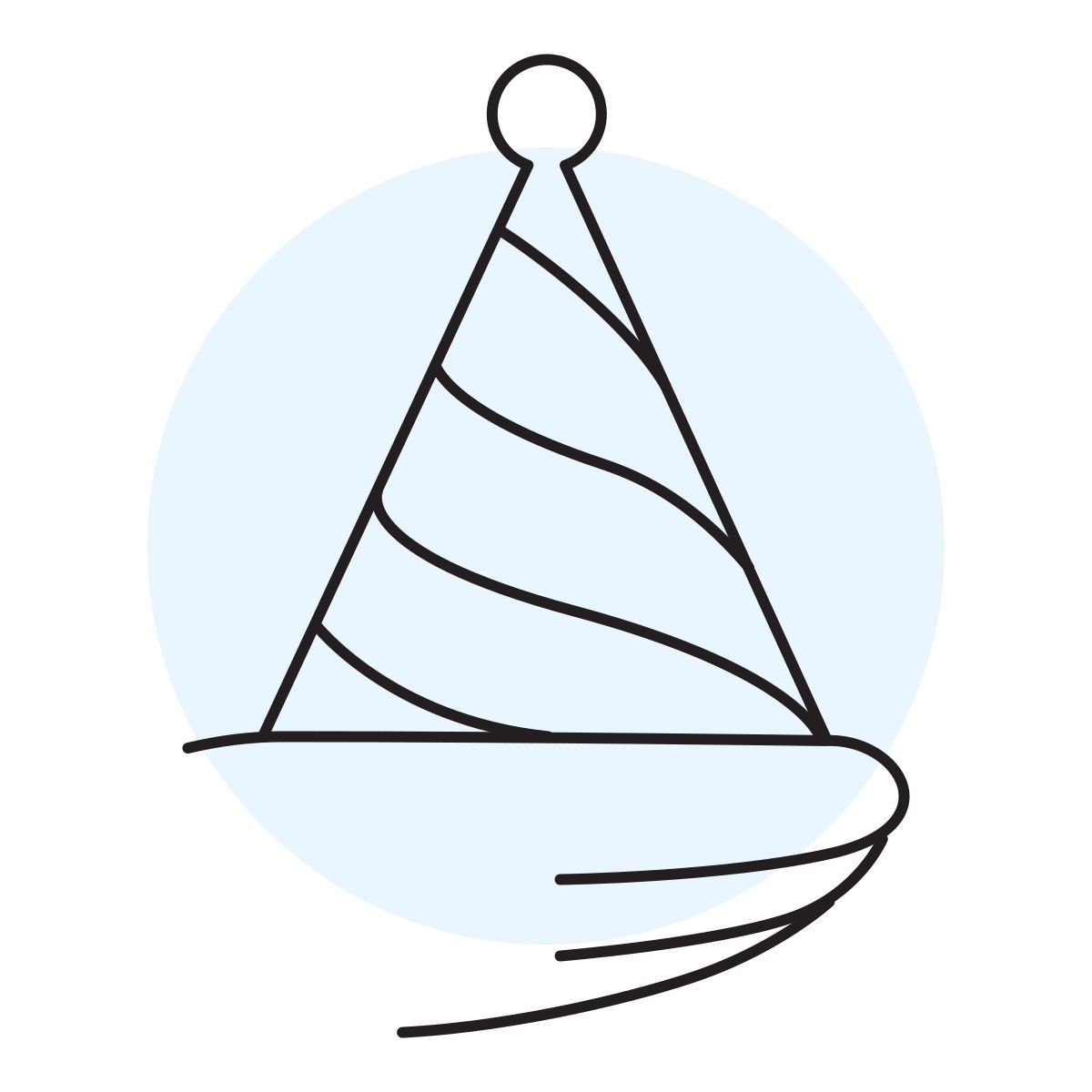 handsy style party hat icon
