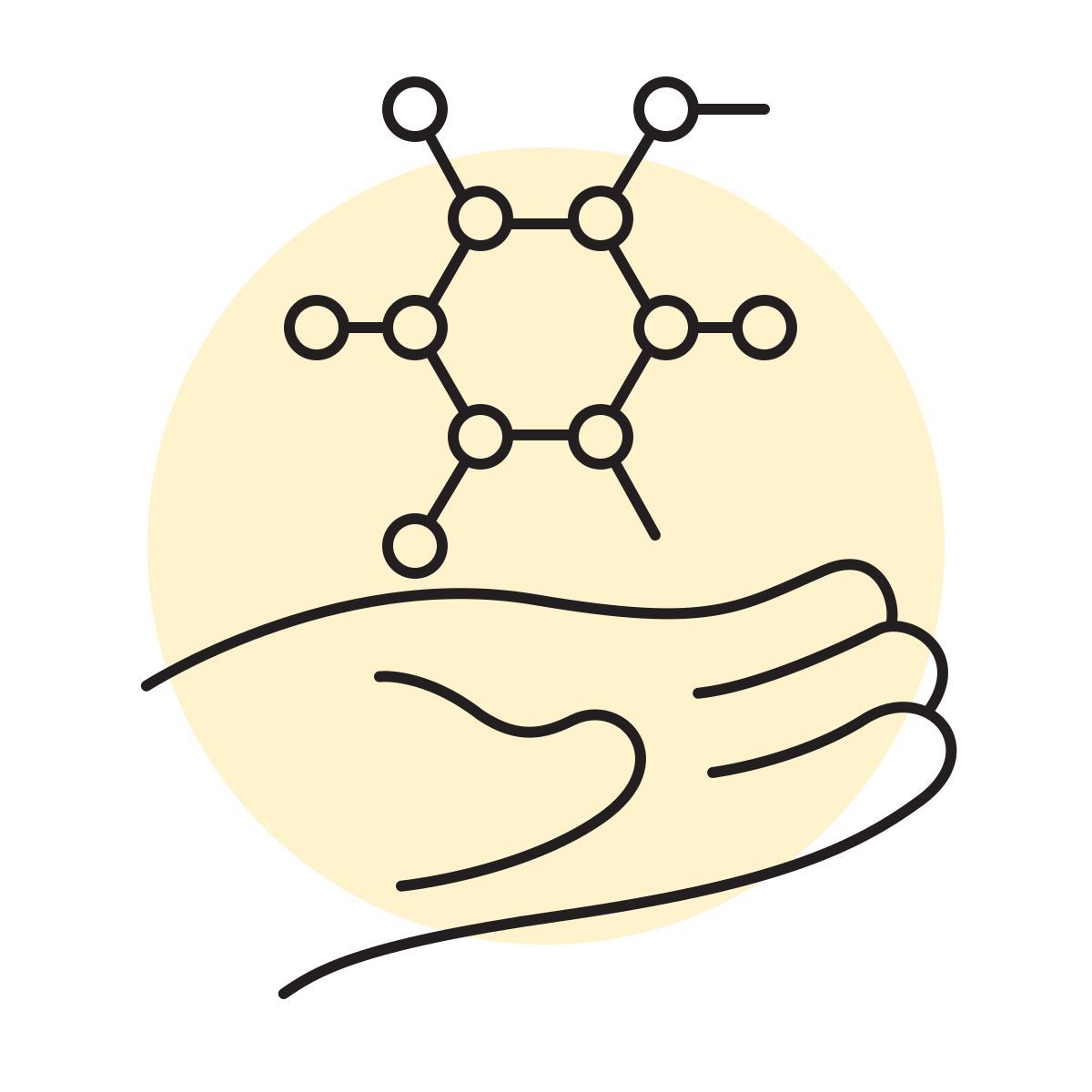 handsy style molecule icon