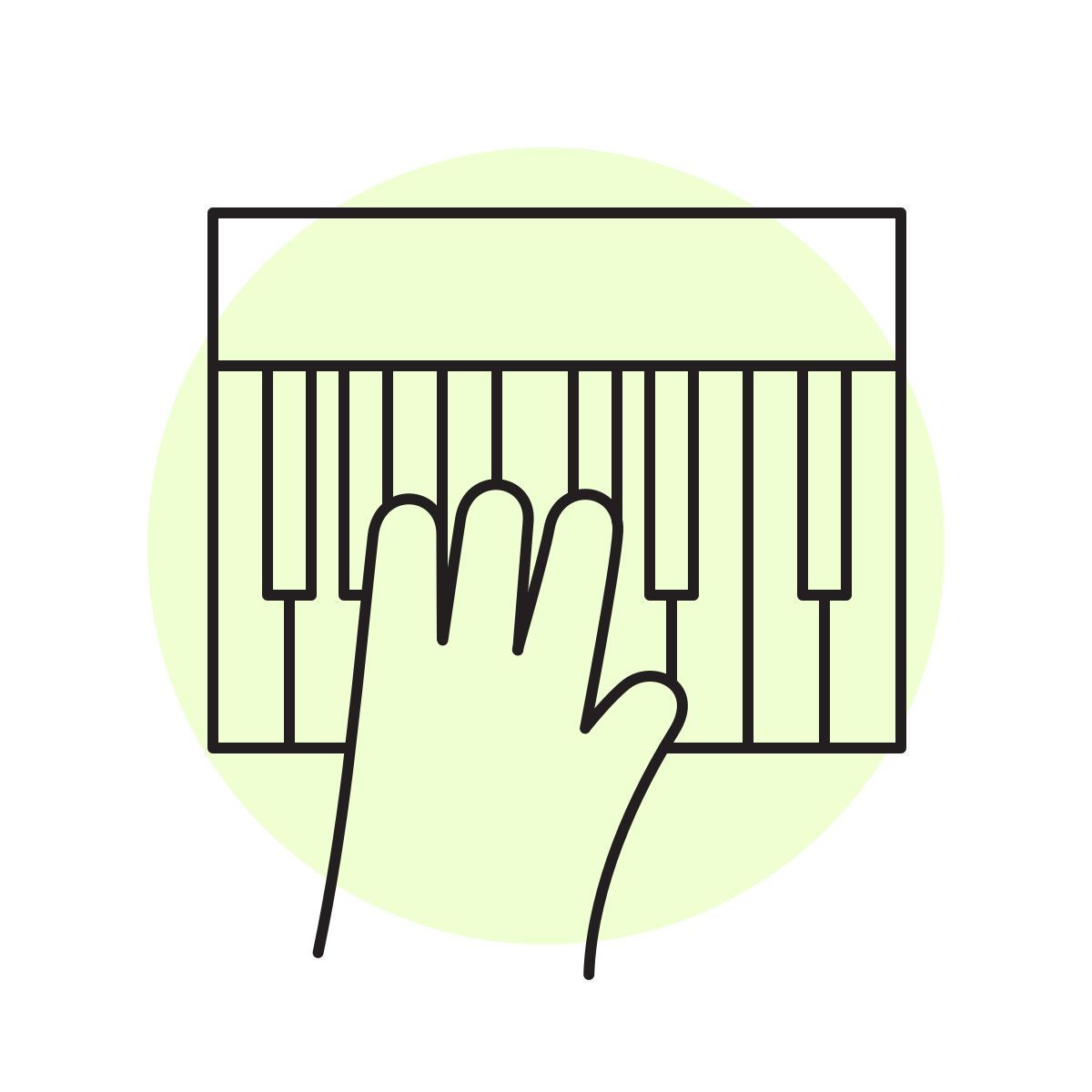 handsy style piano icon
