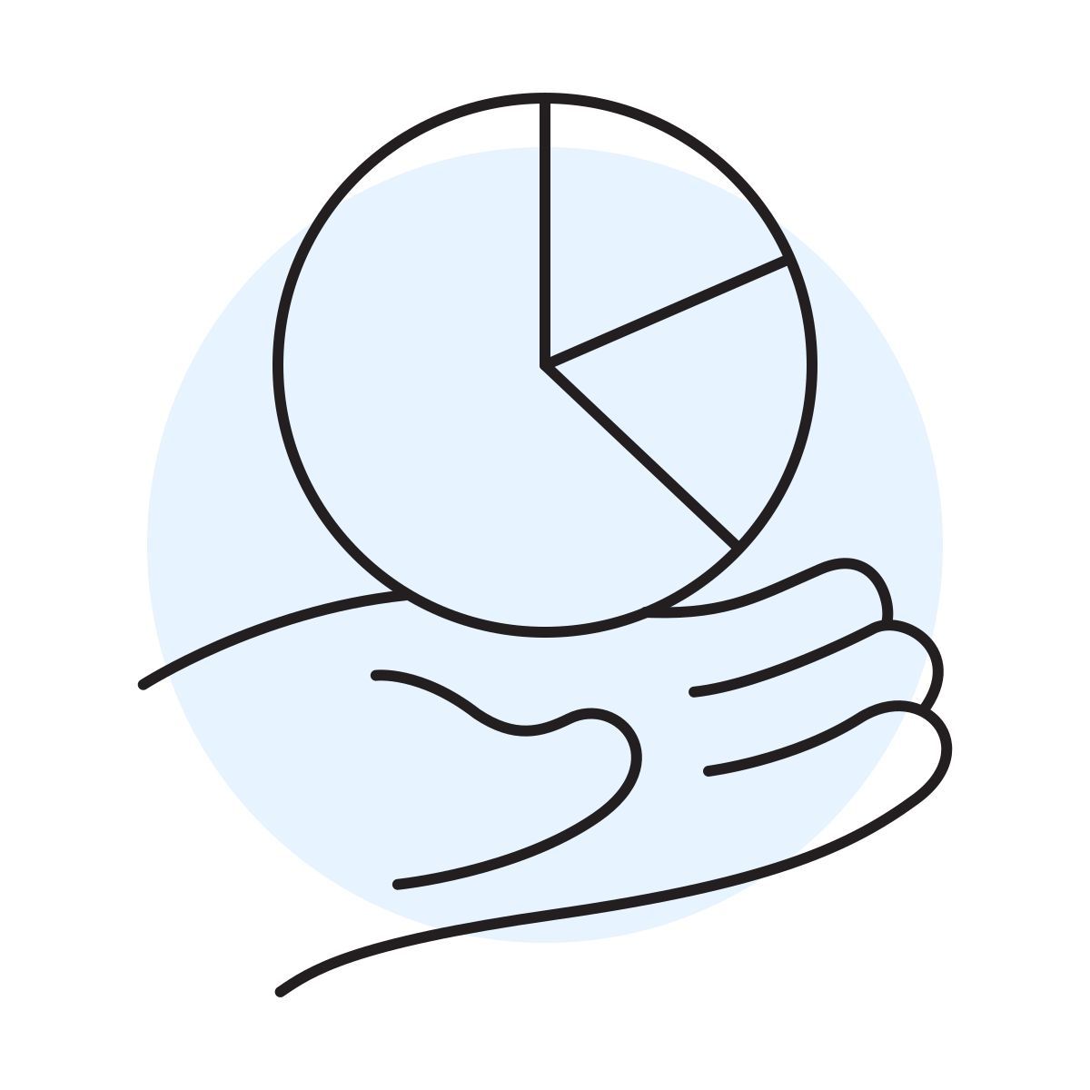 handsy style gráfico circular icon