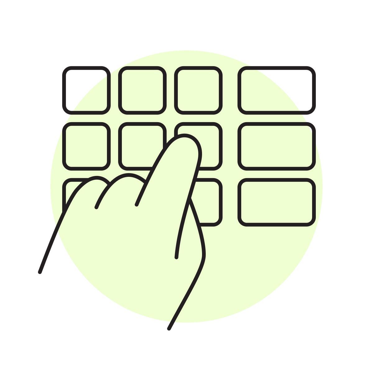 handsy style clavier de code pin icon
