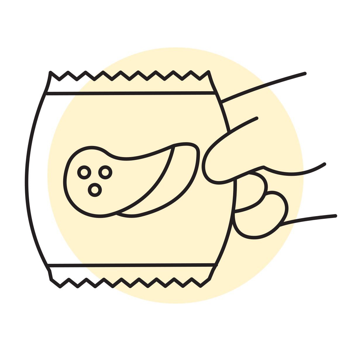 handsy style potato chips icon