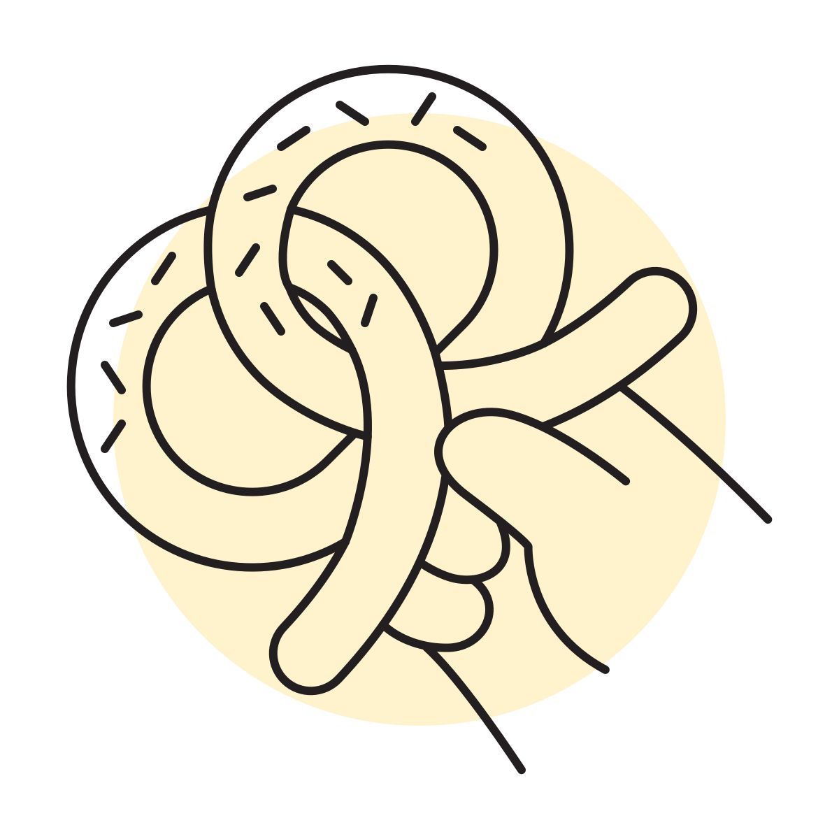 handsy style pretzel icon