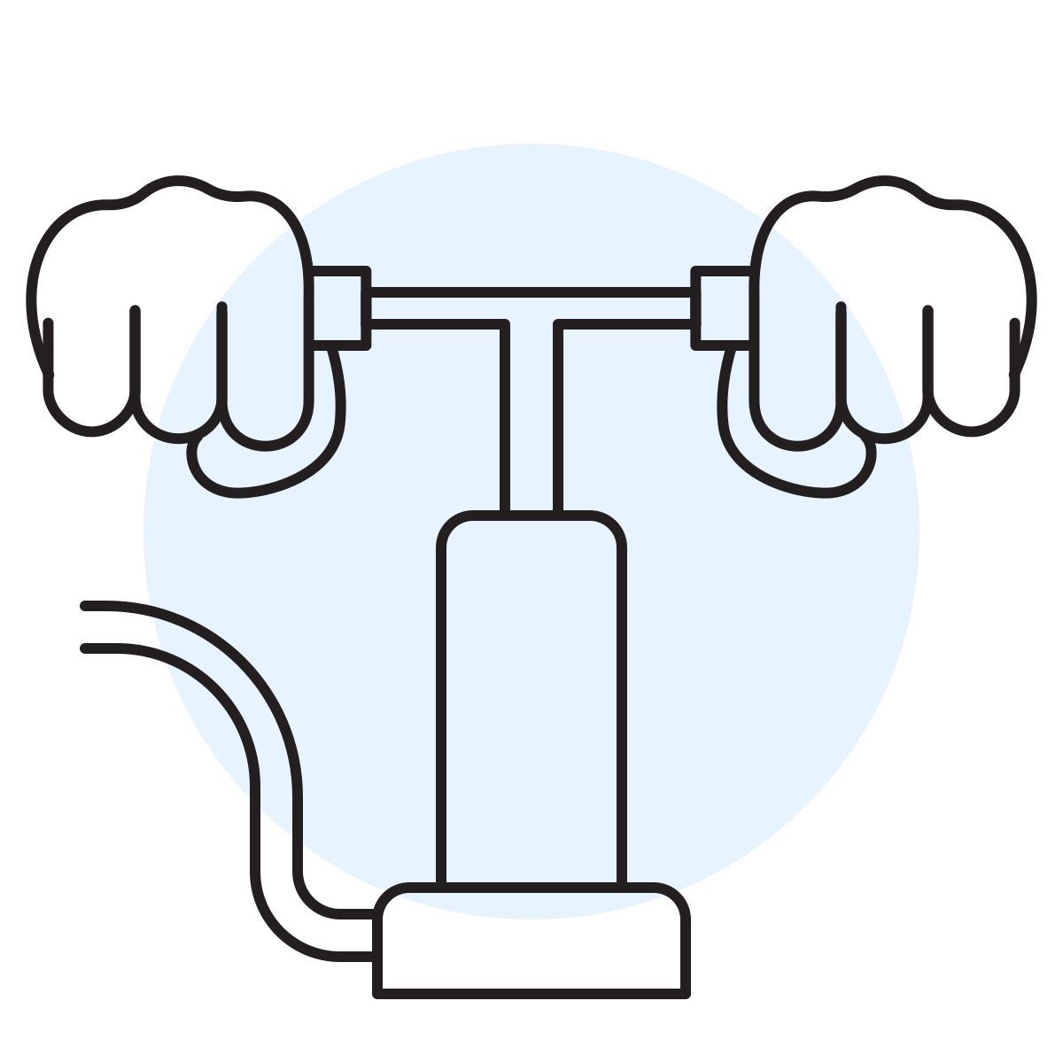 handsy style bicycle floor pump icon