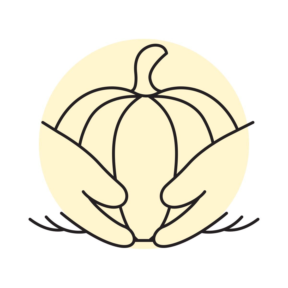 handsy style pumpkin icon