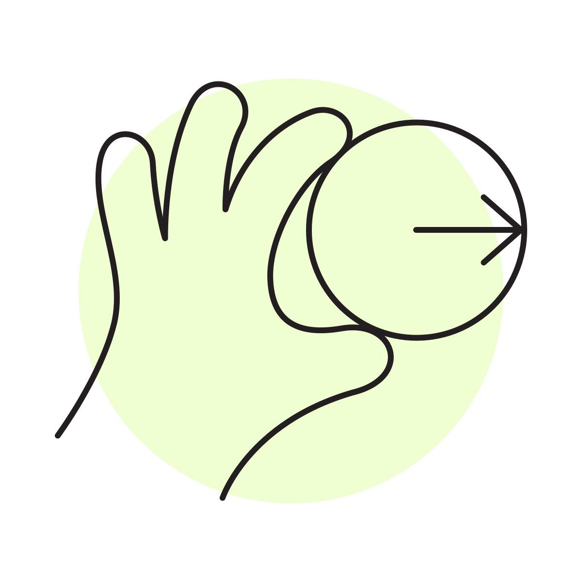 handsy style radius icon