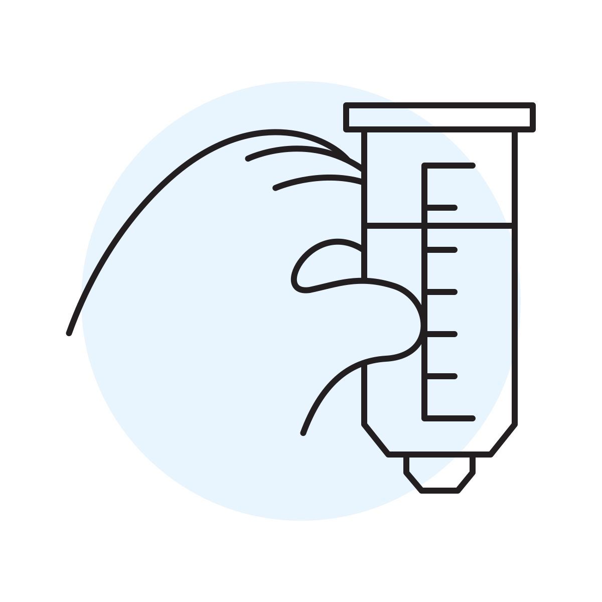handsy style rain gauge icon