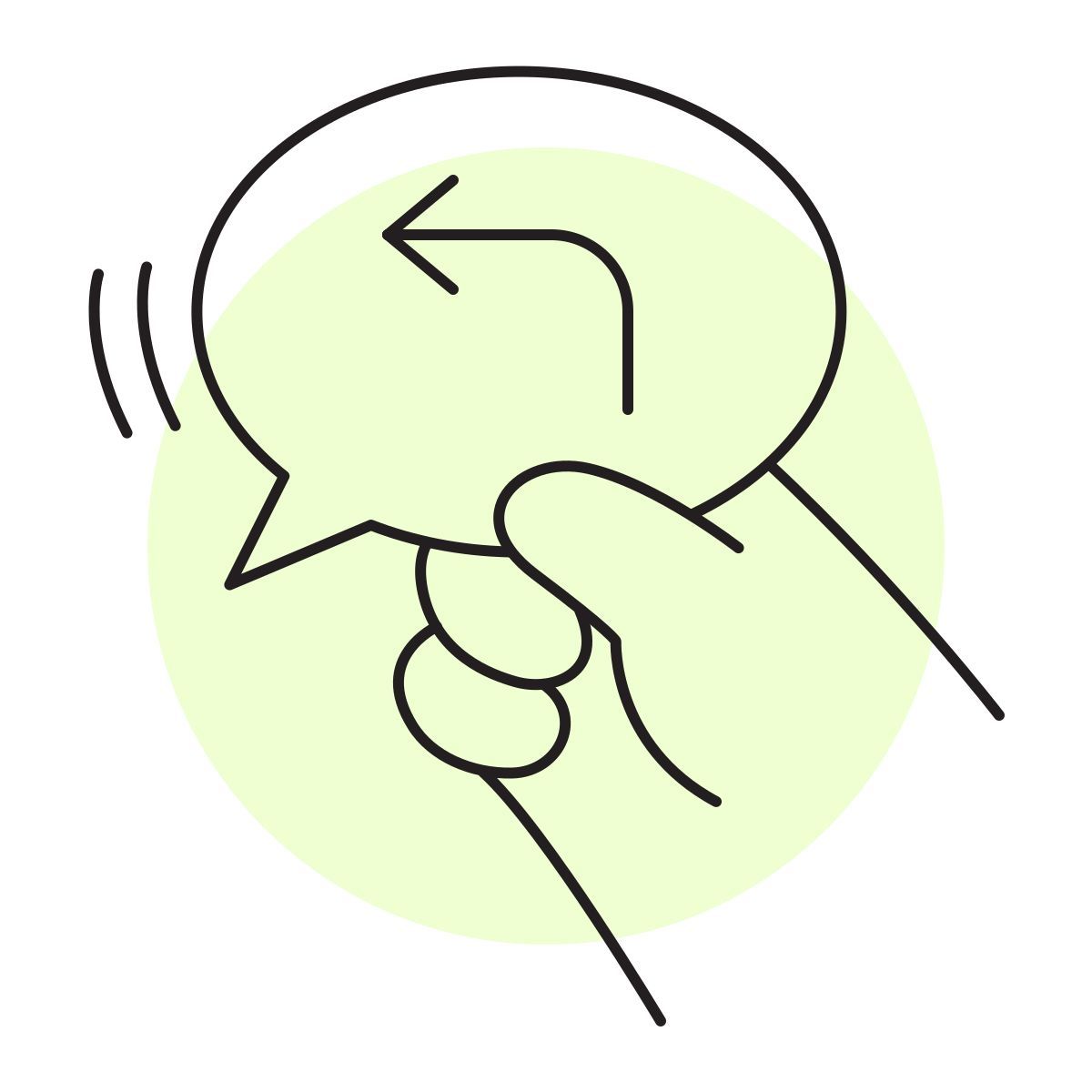 handsy style 응답 icon