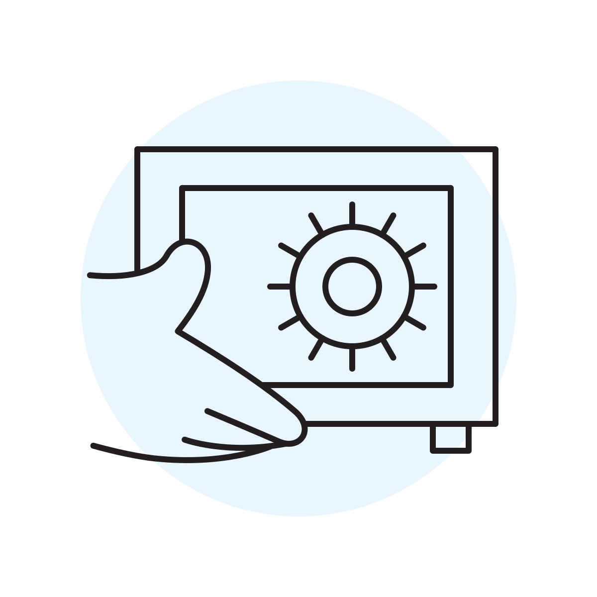 handsy style safe icon