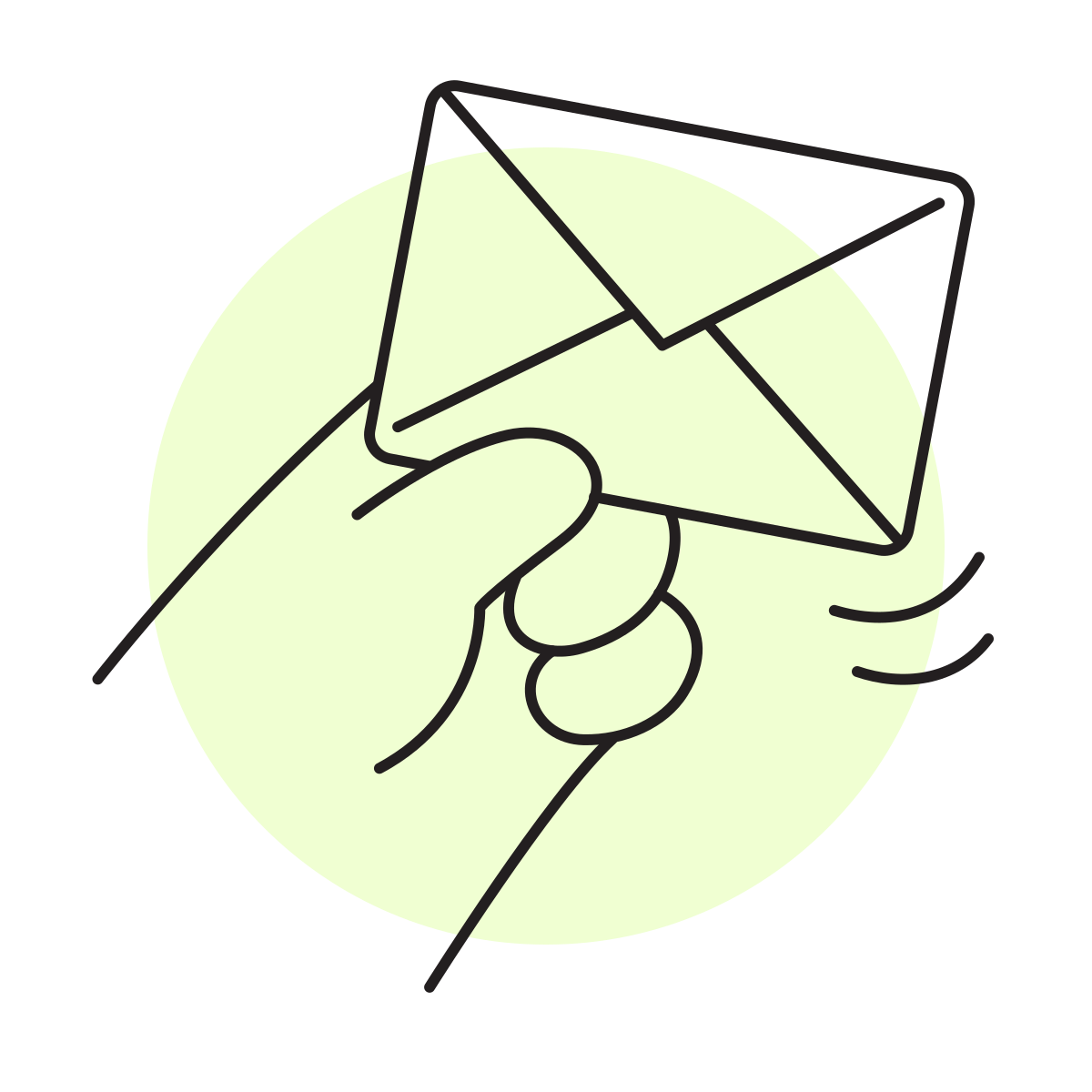 handsy style secured letter icon