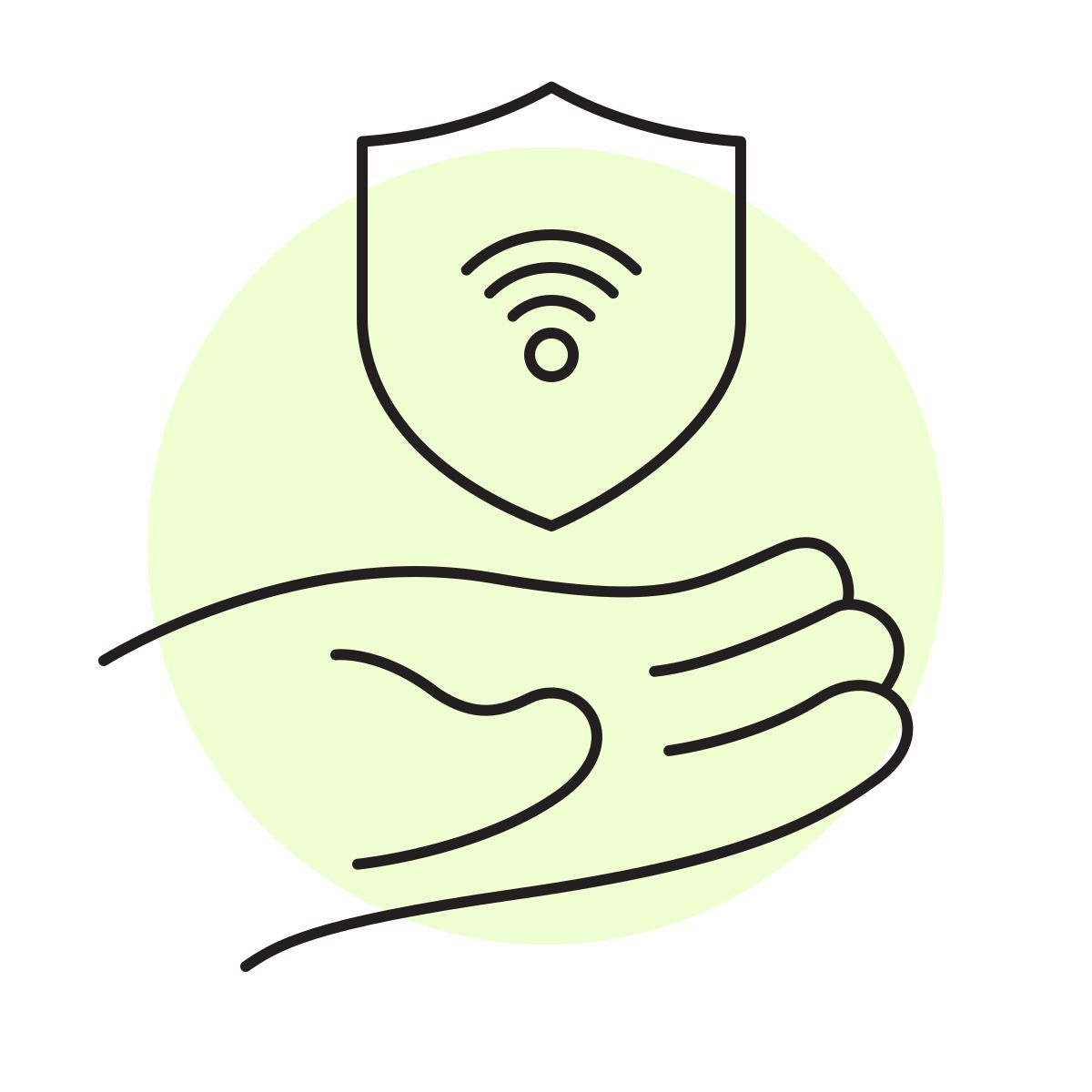 handsy style segurança wi fi icon