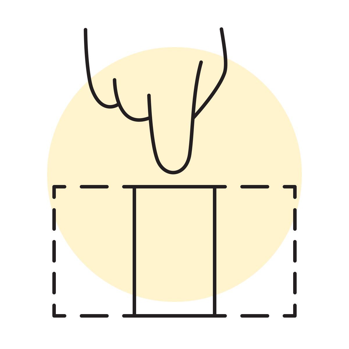 handsy style 中央の列を選択 icon