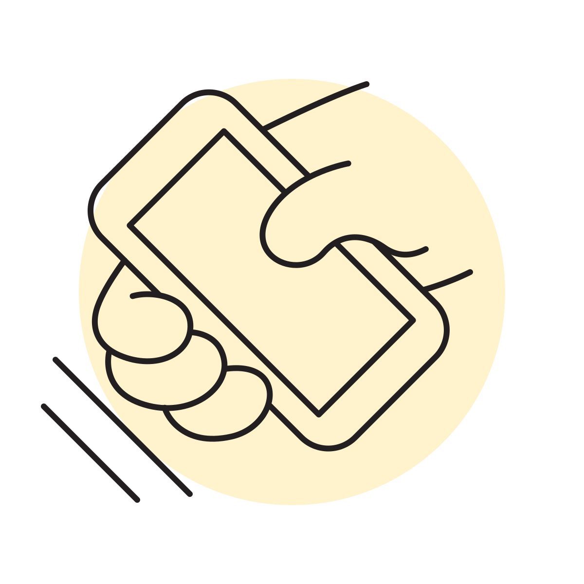 handsy style handy schütteln icon