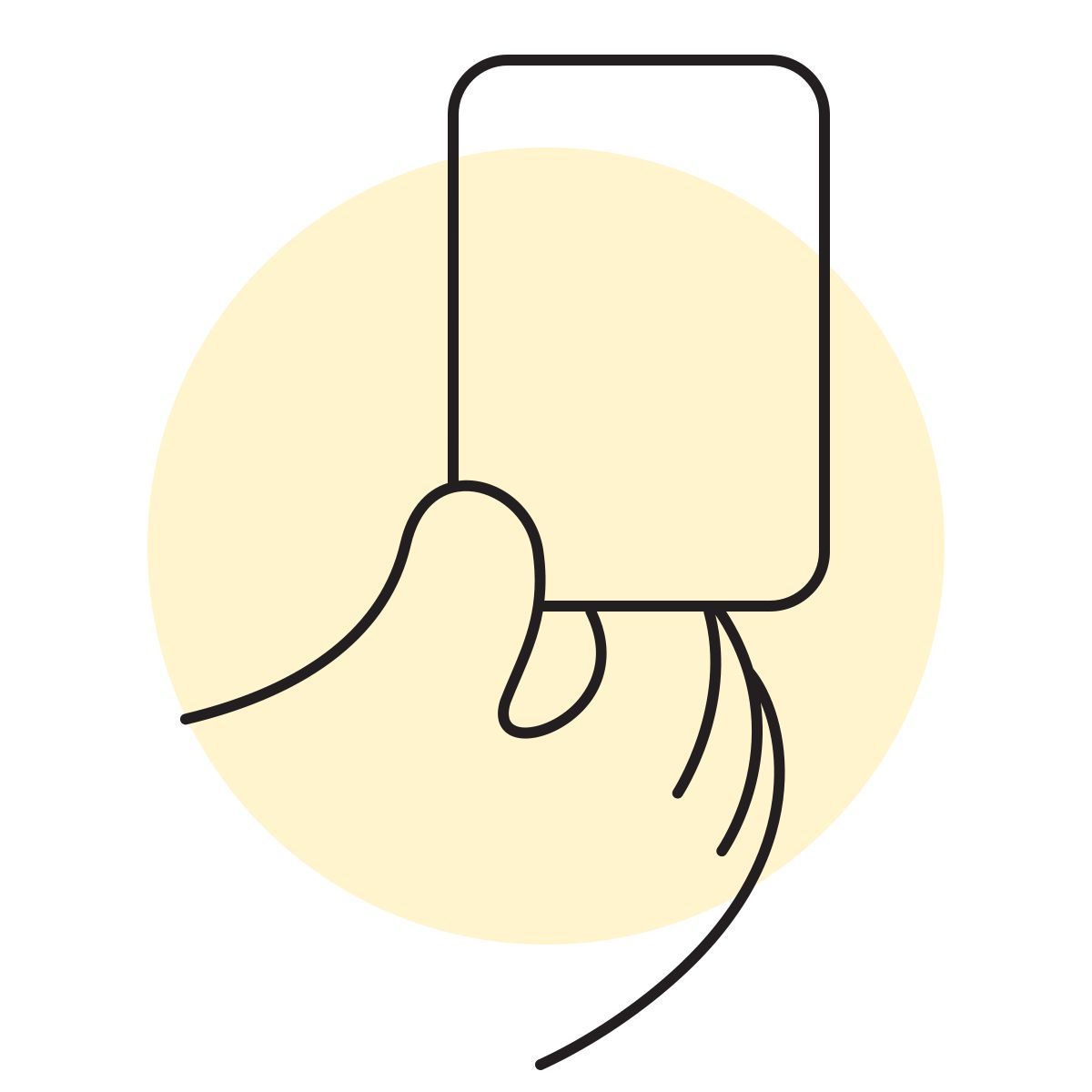handsy style soccer yellow card icon