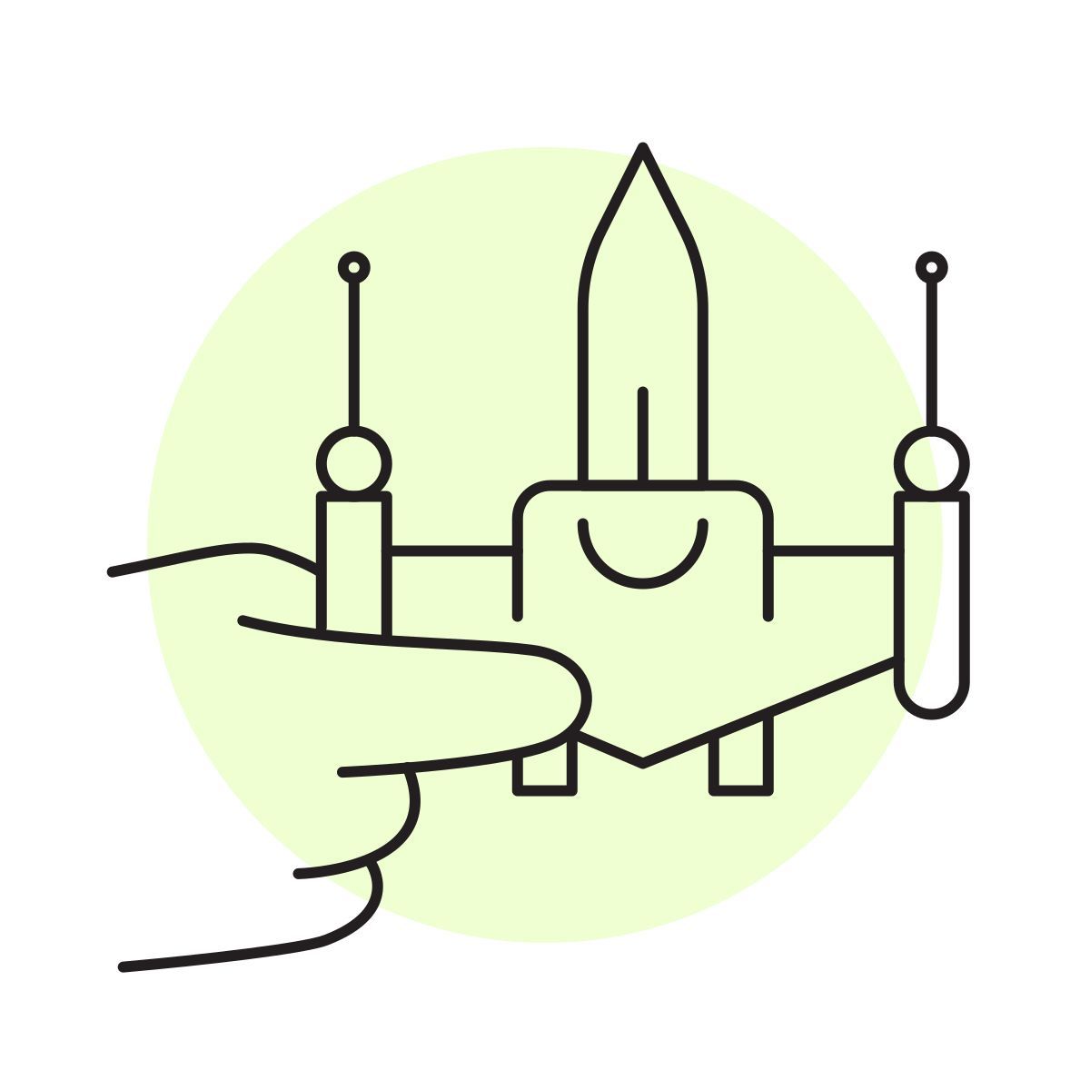 handsy style space fighter icon