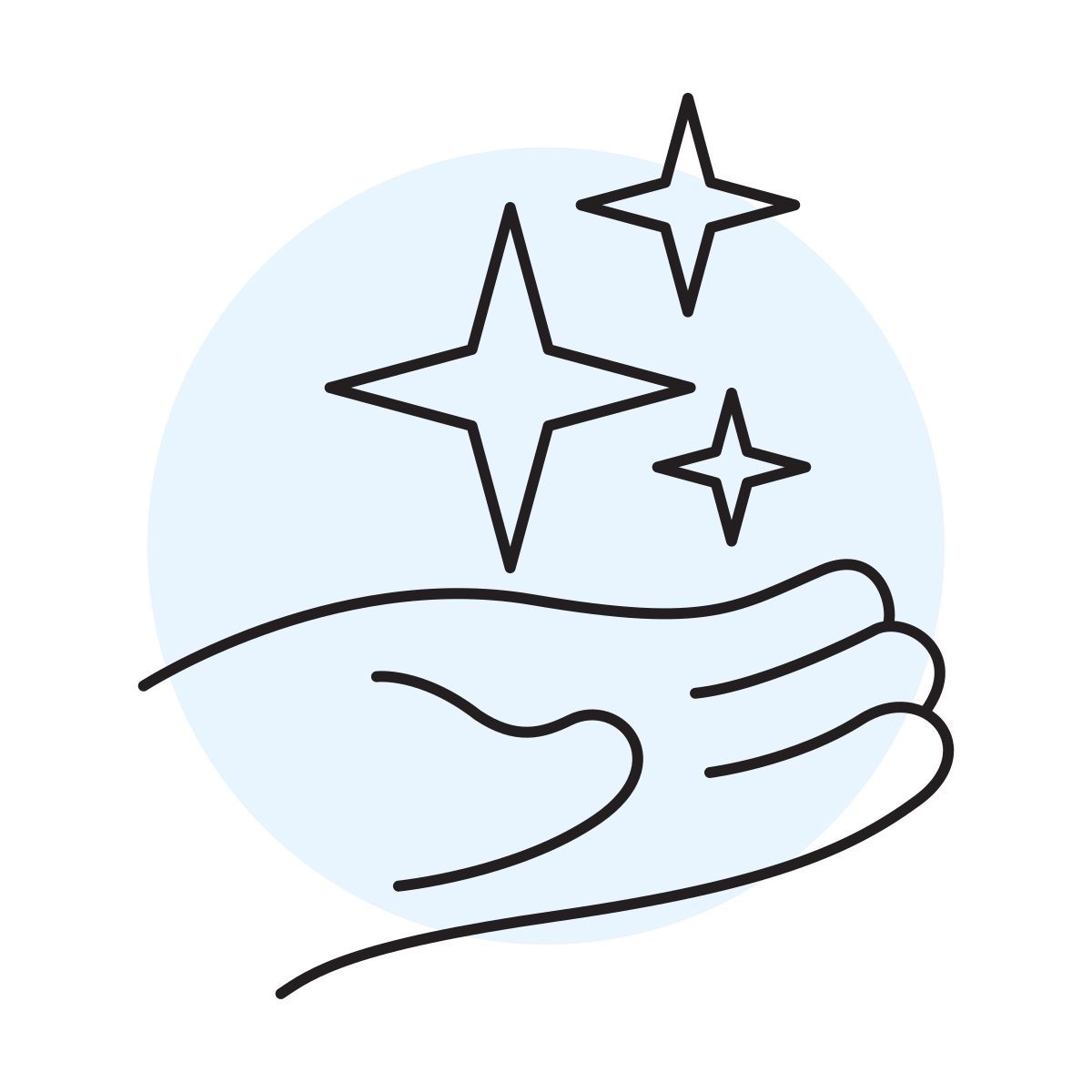 handsy style funkelnd icon