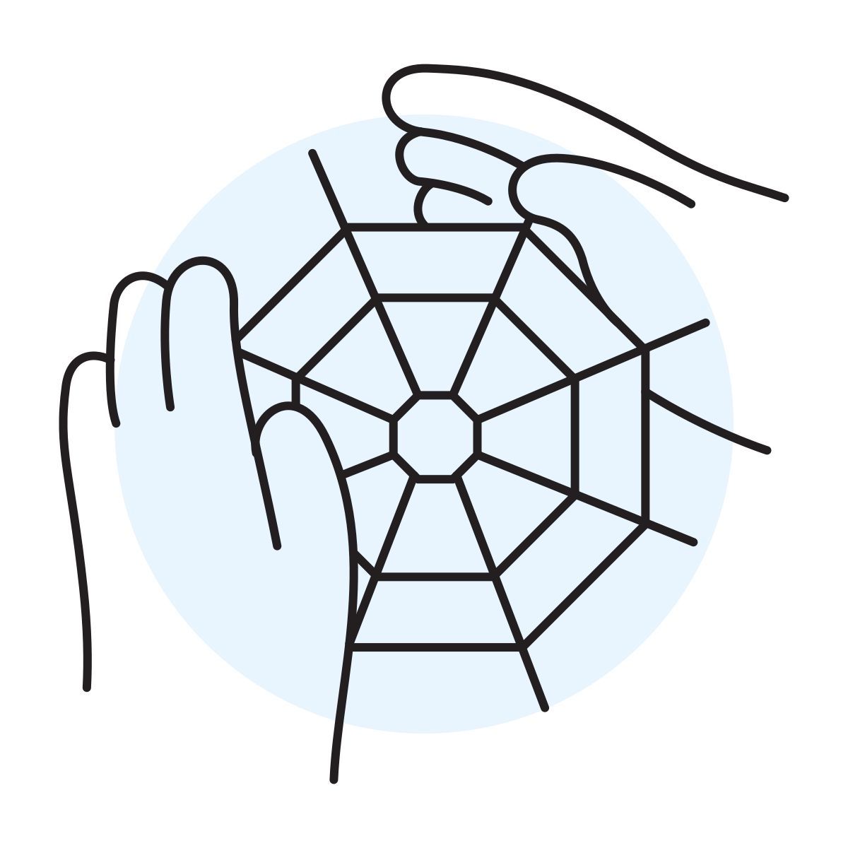 handsy style telaraña icon