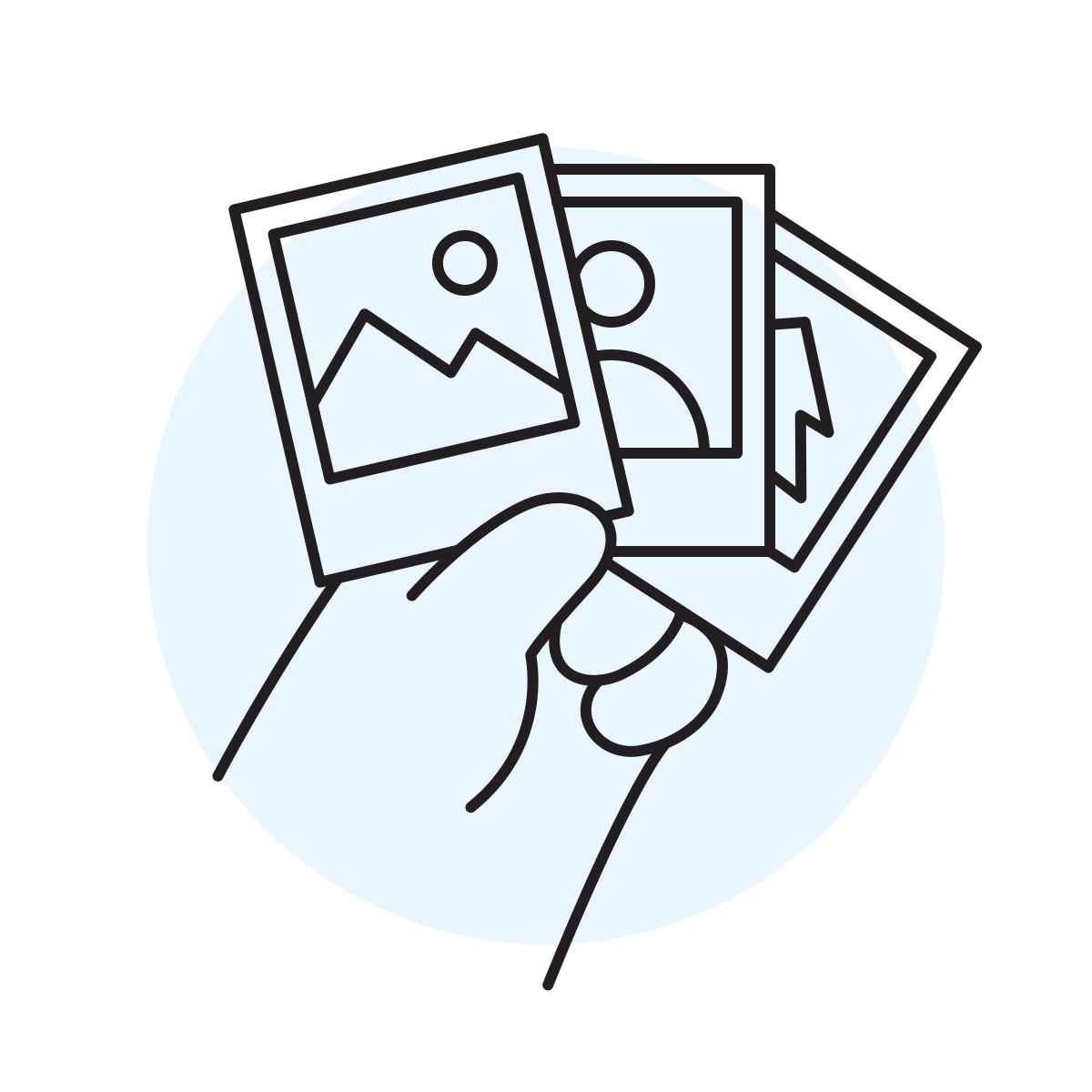 handsy style stack of photos icon