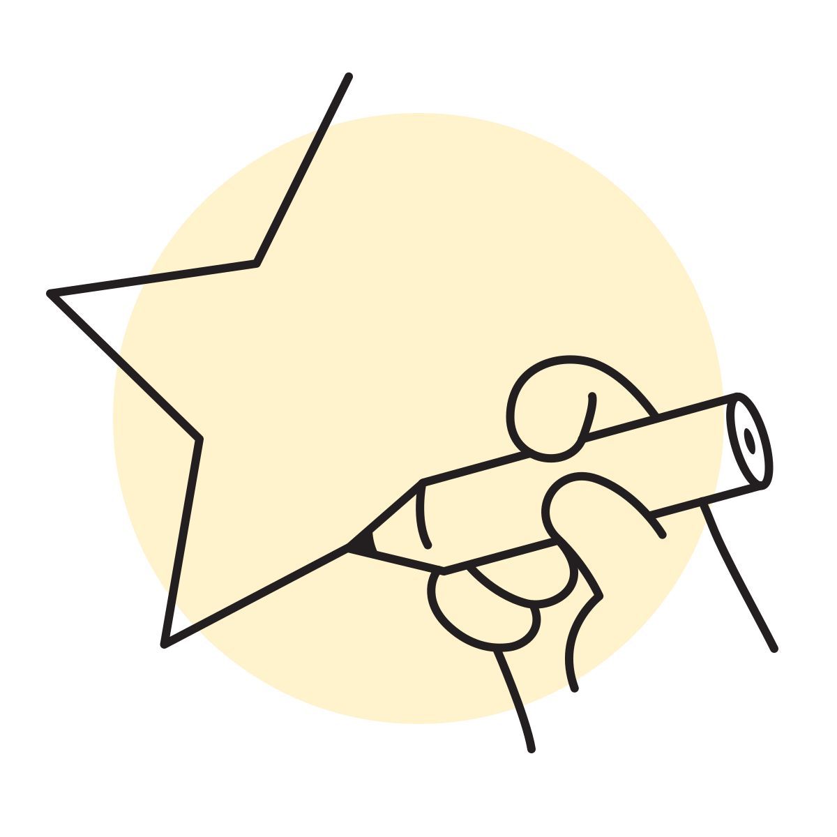 handsy style star half icon