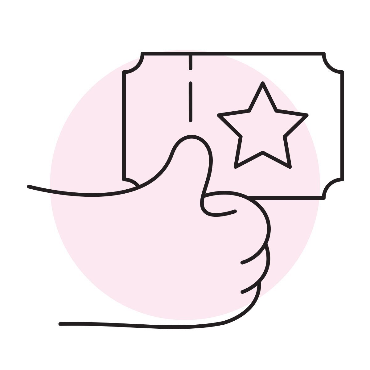 handsy style favoriten ticket icon