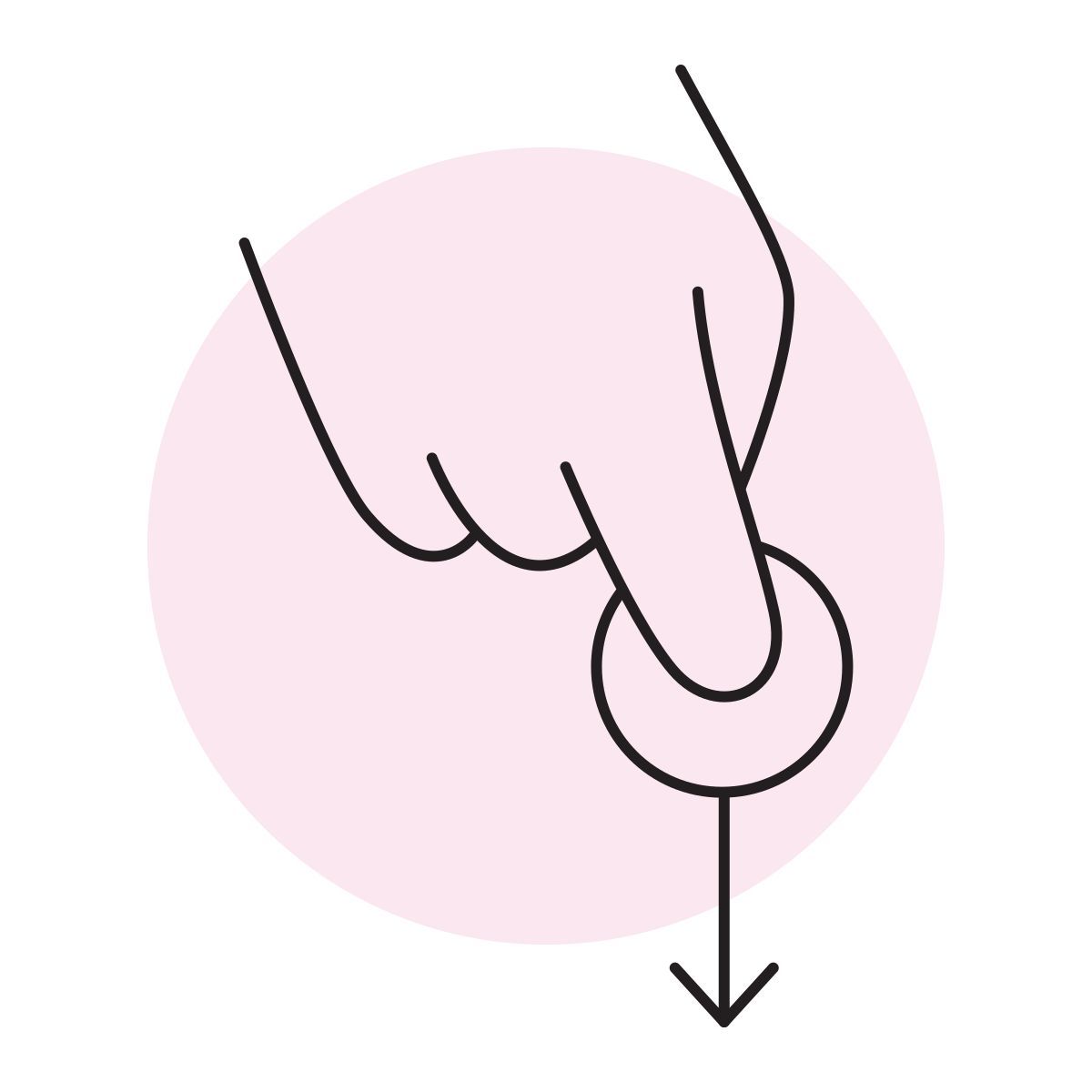 handsy style swipe down icon