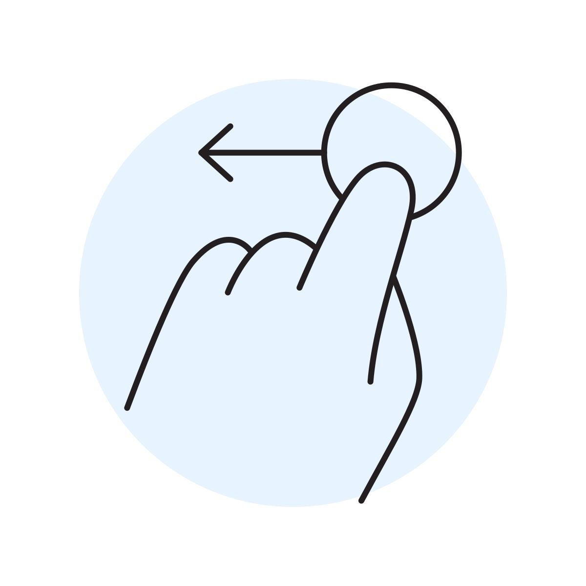 handsy style swipe left icon