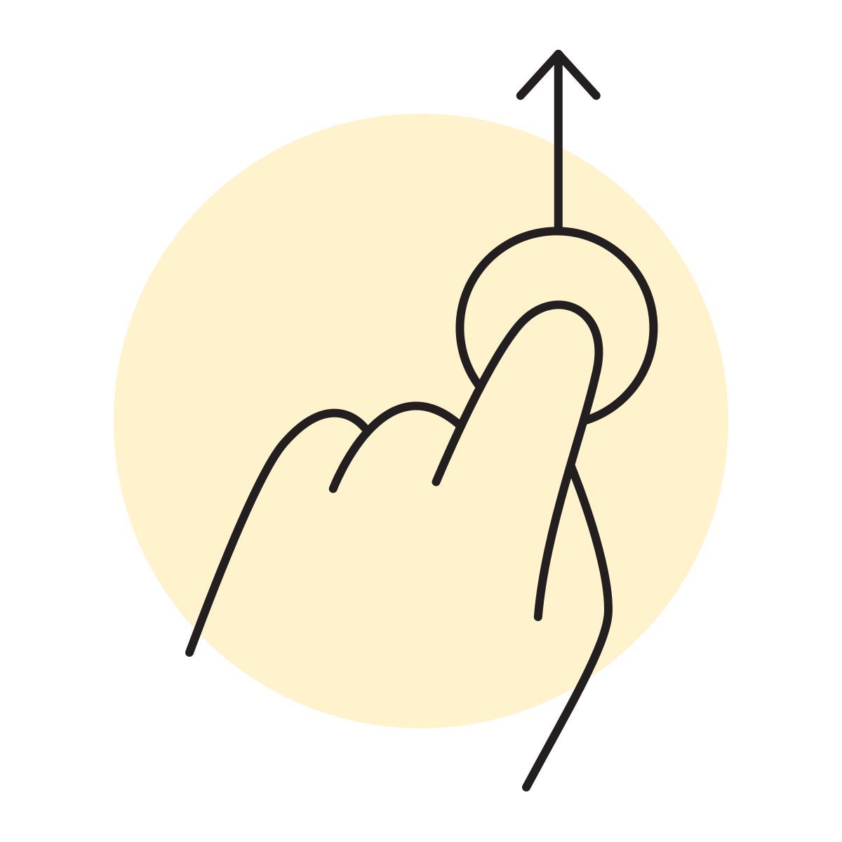 handsy style scorri verso l'alto icon