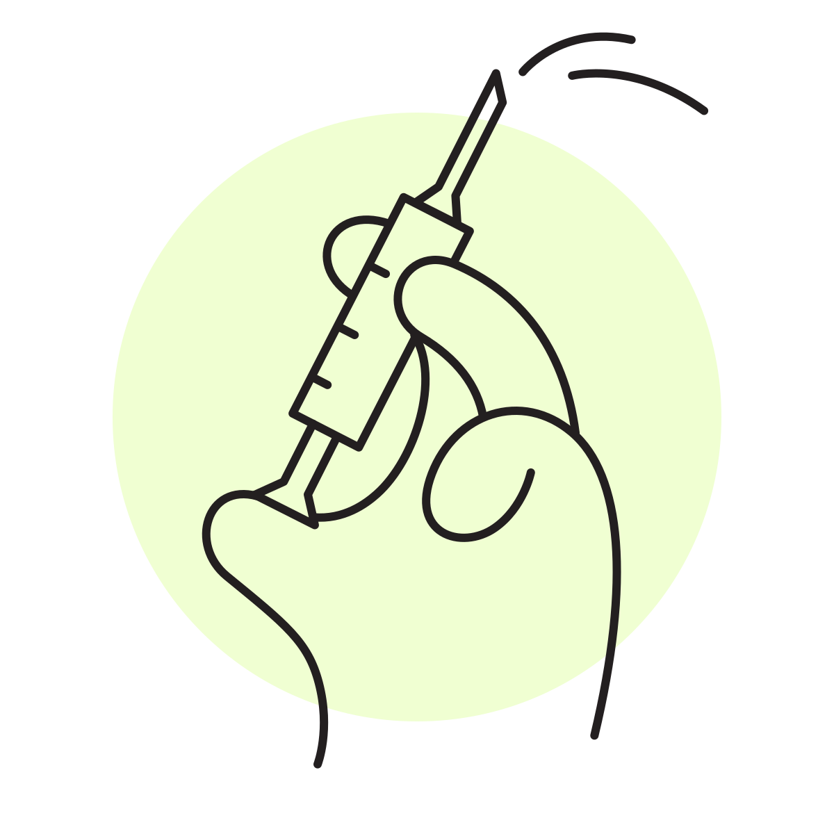 handsy style syringe icon