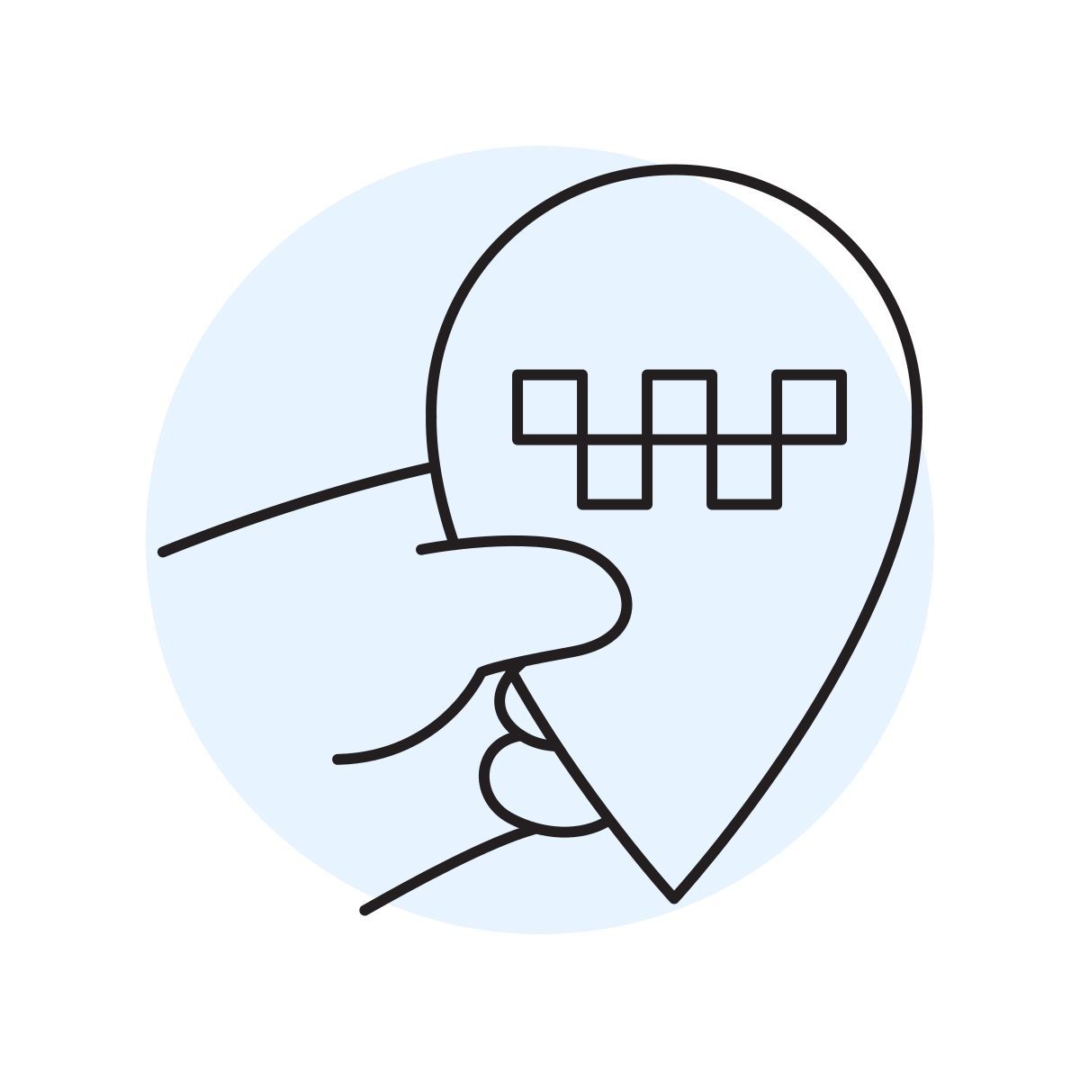 handsy style taxi location icon
