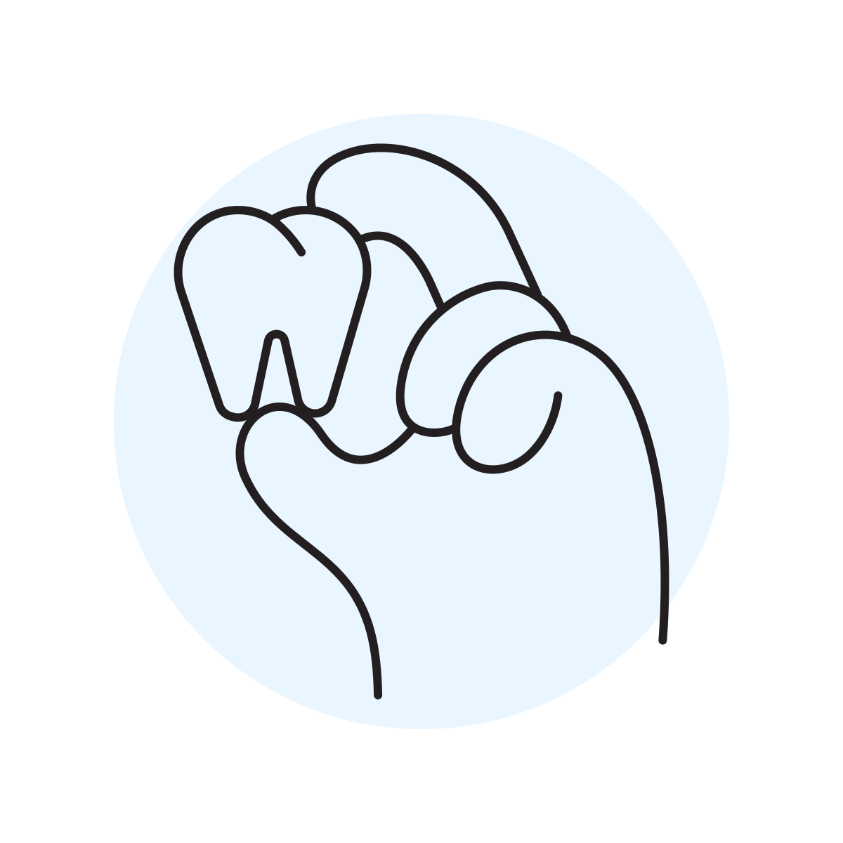 handsy style tooth icon