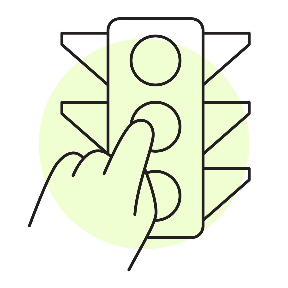 handsy style semaforo icon