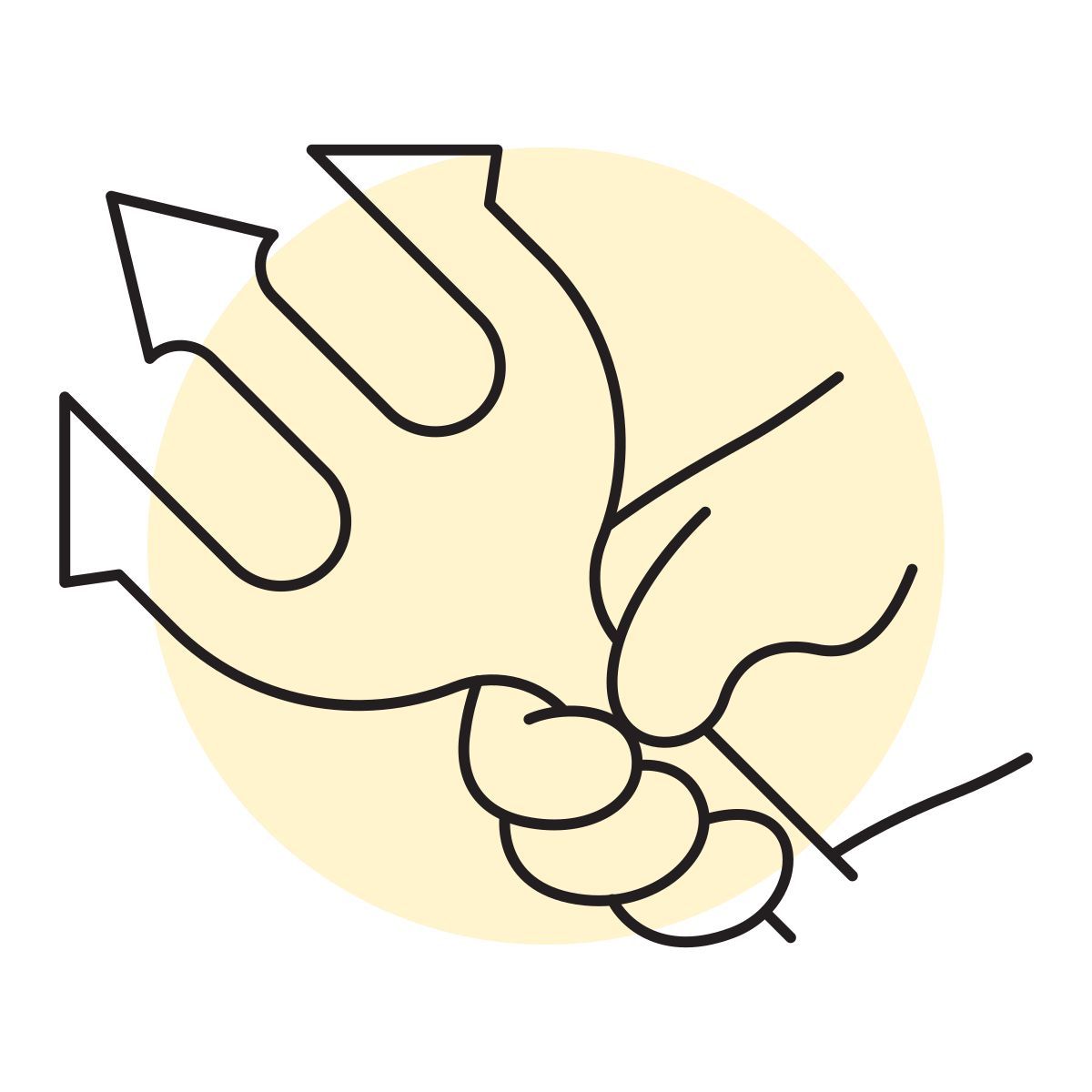 handsy Stil dreizack Icon