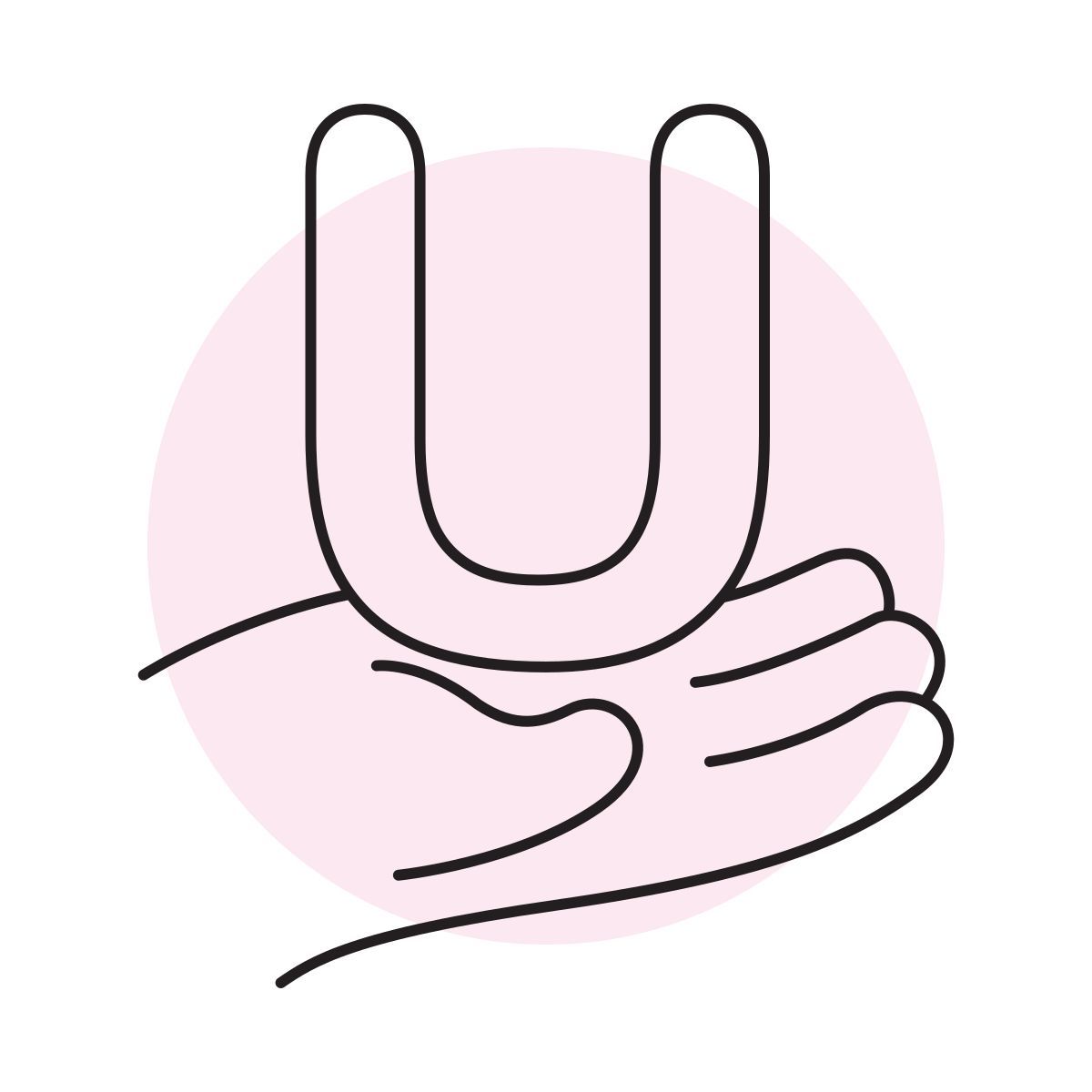 handsy style u icon