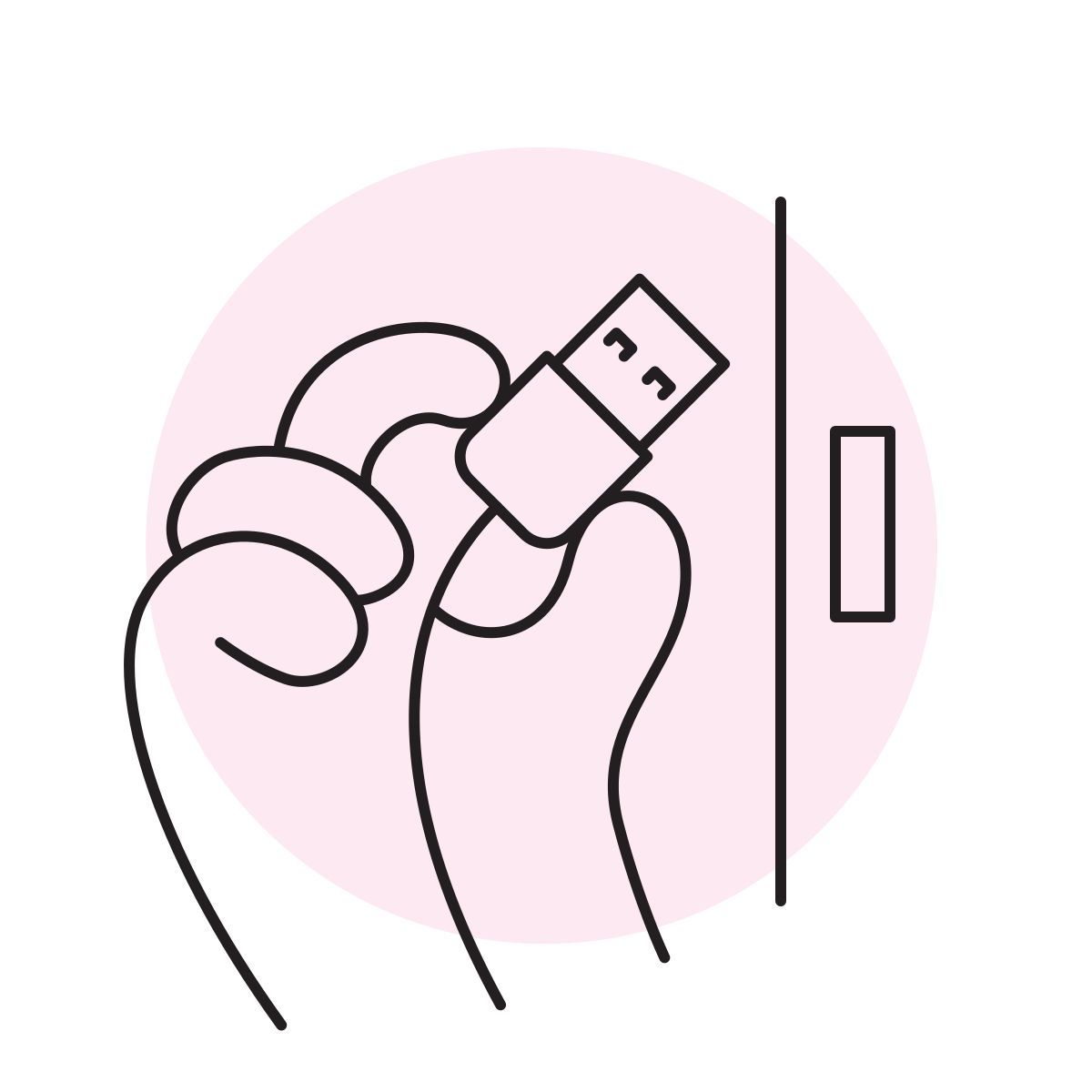 handsy style usb desconectado icon