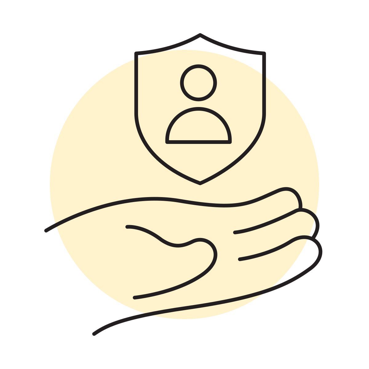 handsy style user shield icon